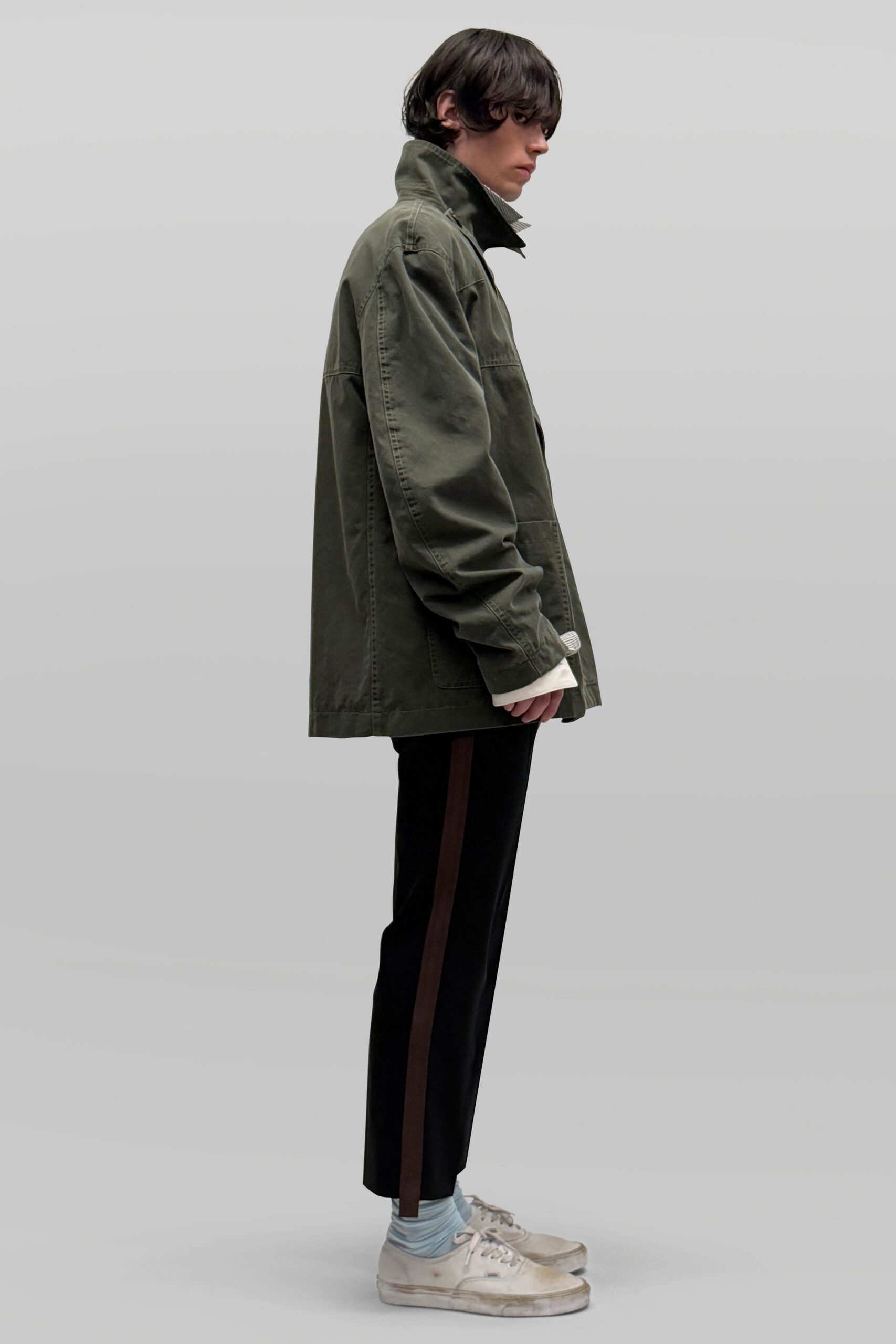 oversized olive workwear jacket