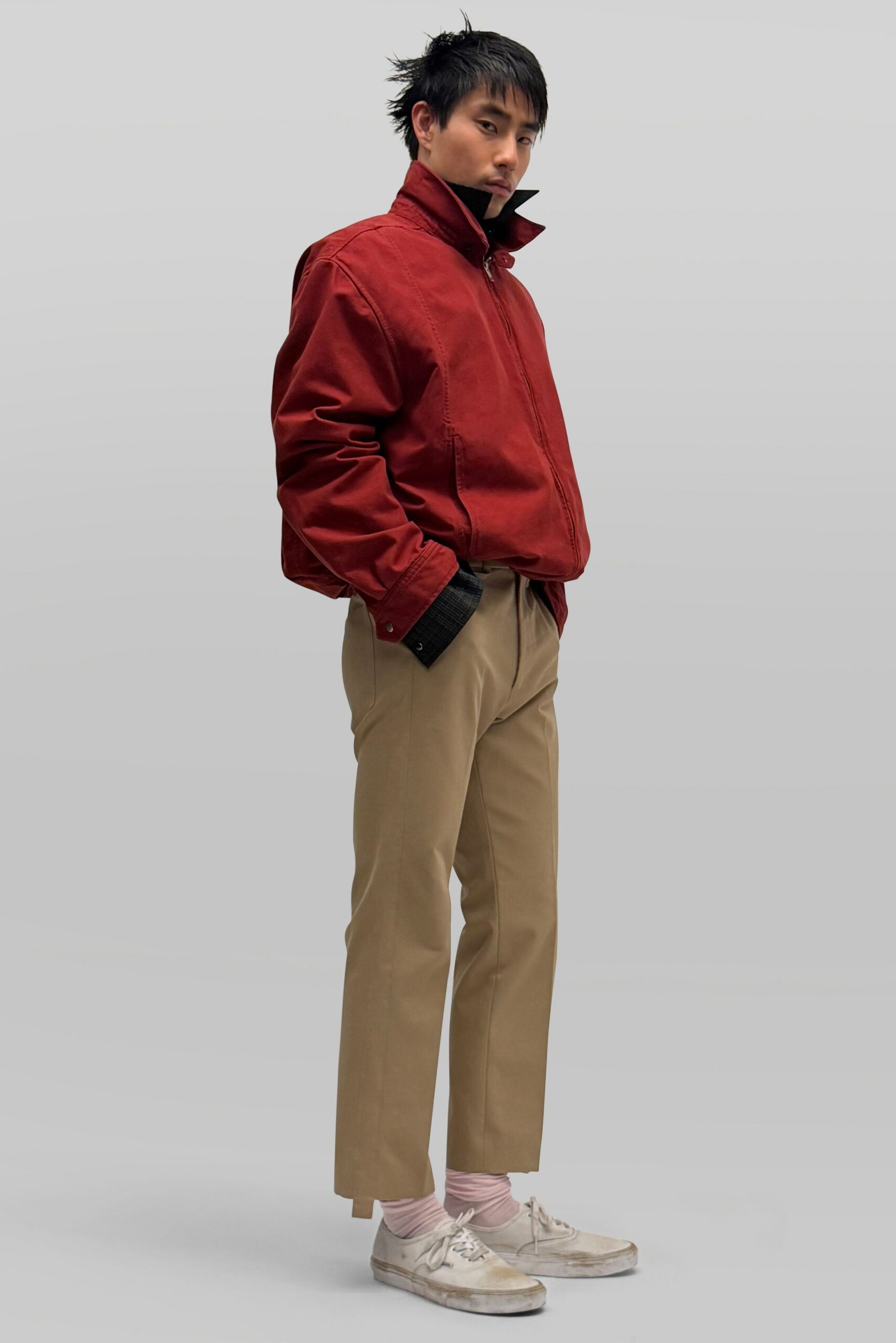 red bomber jacket