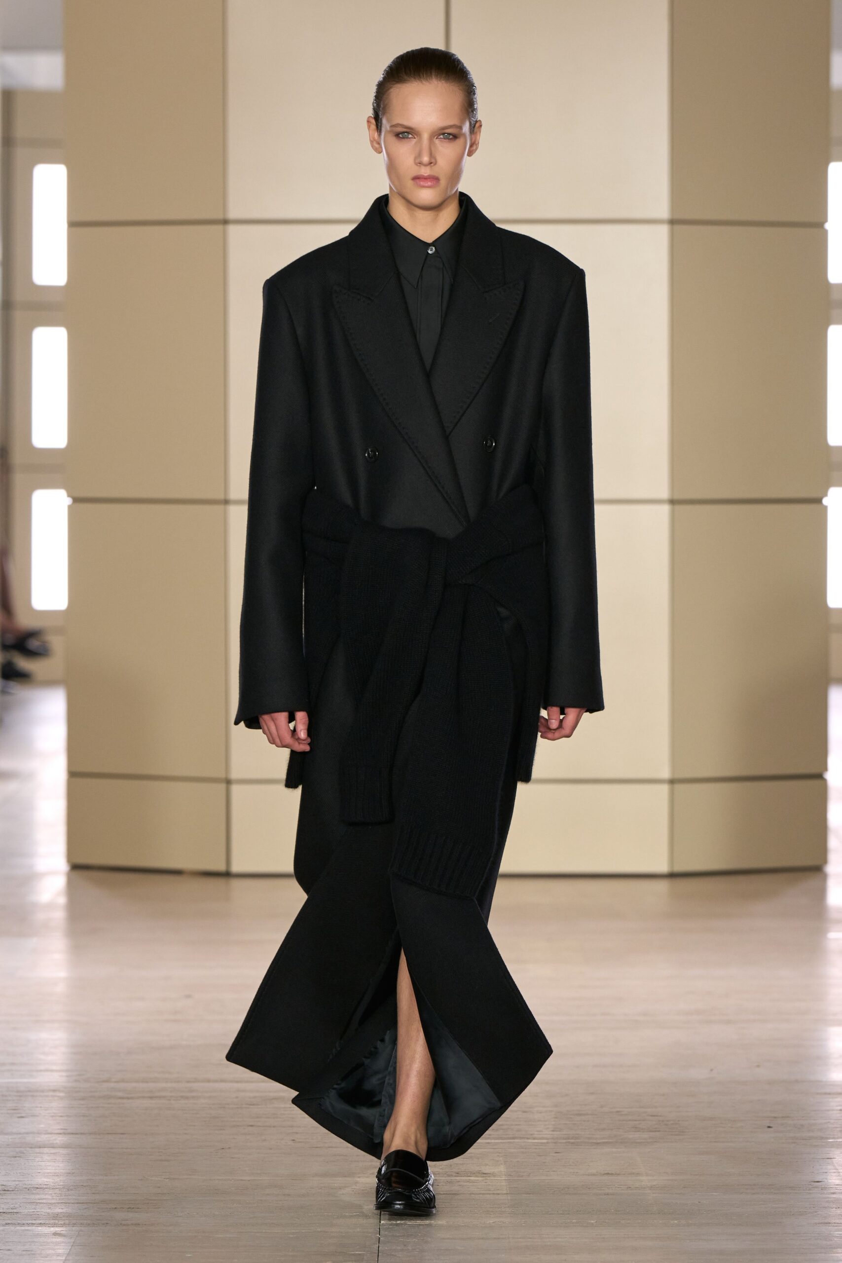 black collared shirt