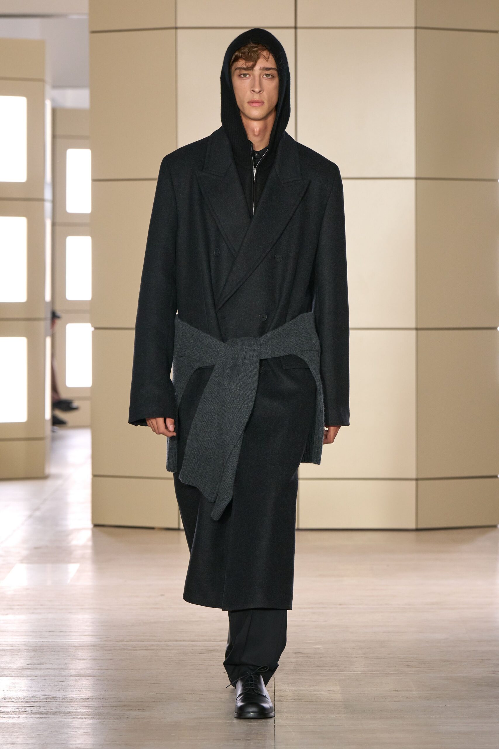 black unknown straight-leg pants