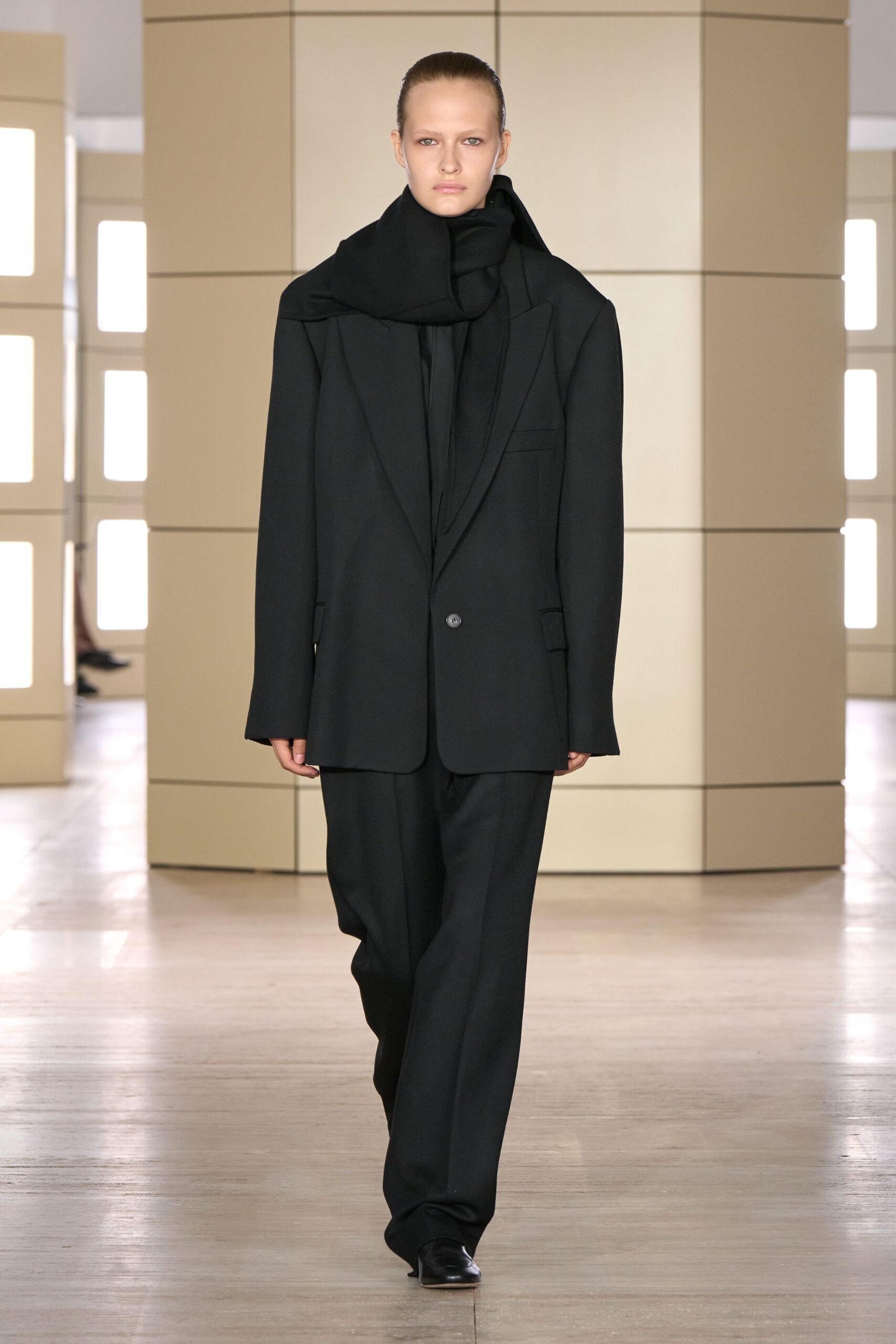 black unknown relaxed wide-leg pants