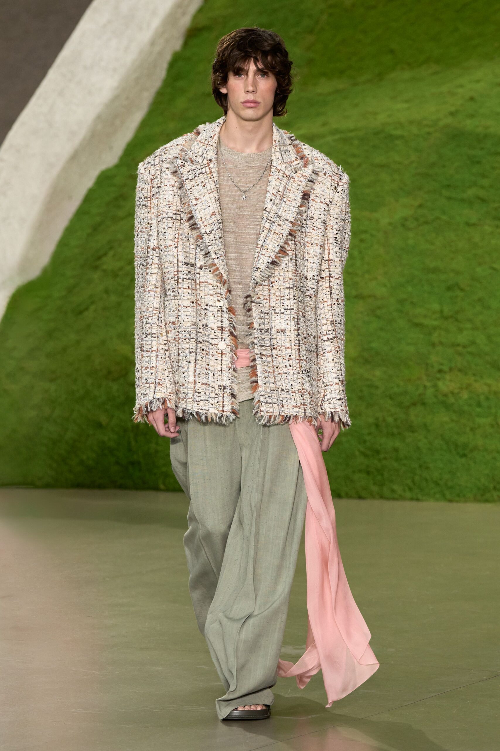 frayed tweed blazer jacket