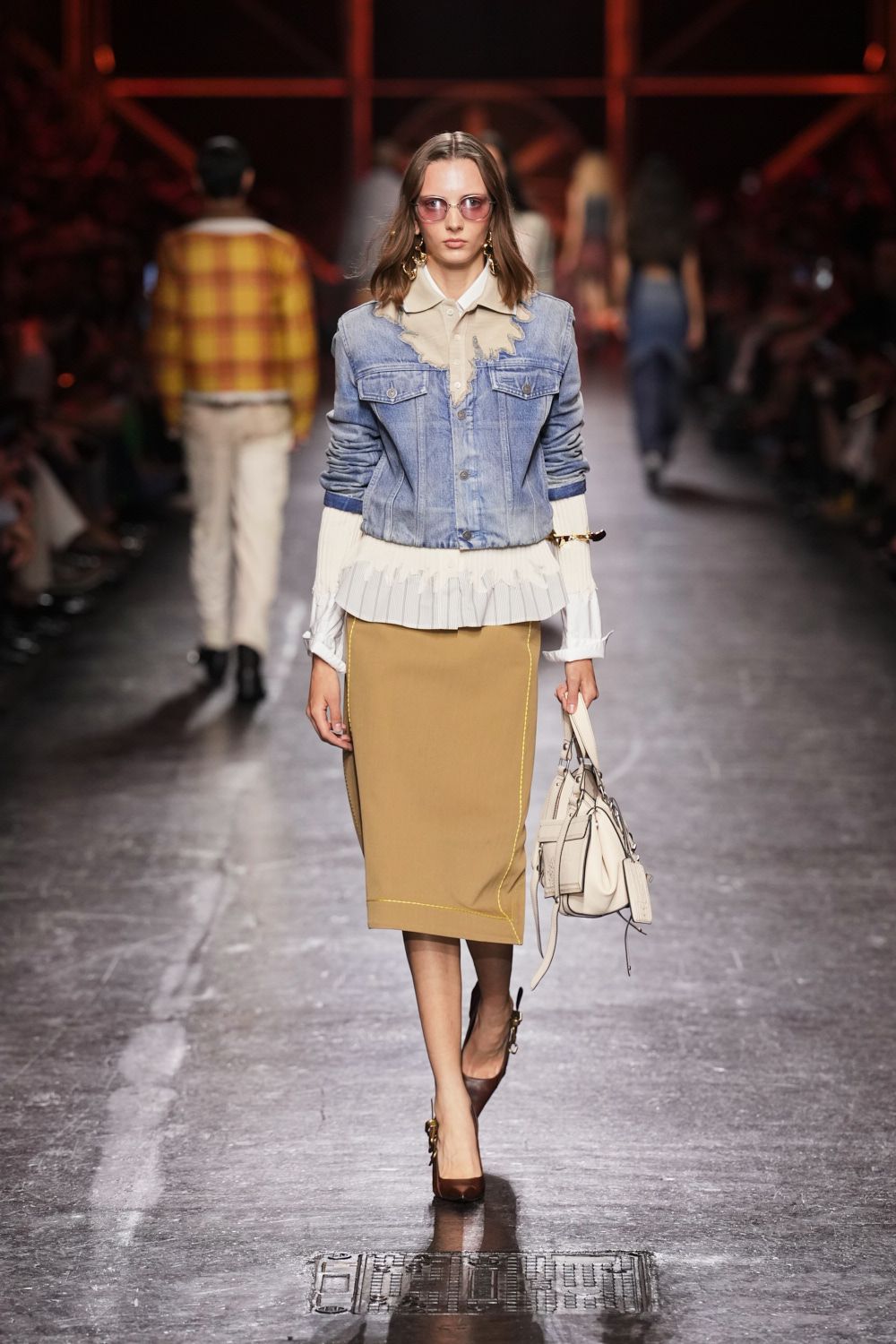 cropped western denim jacket