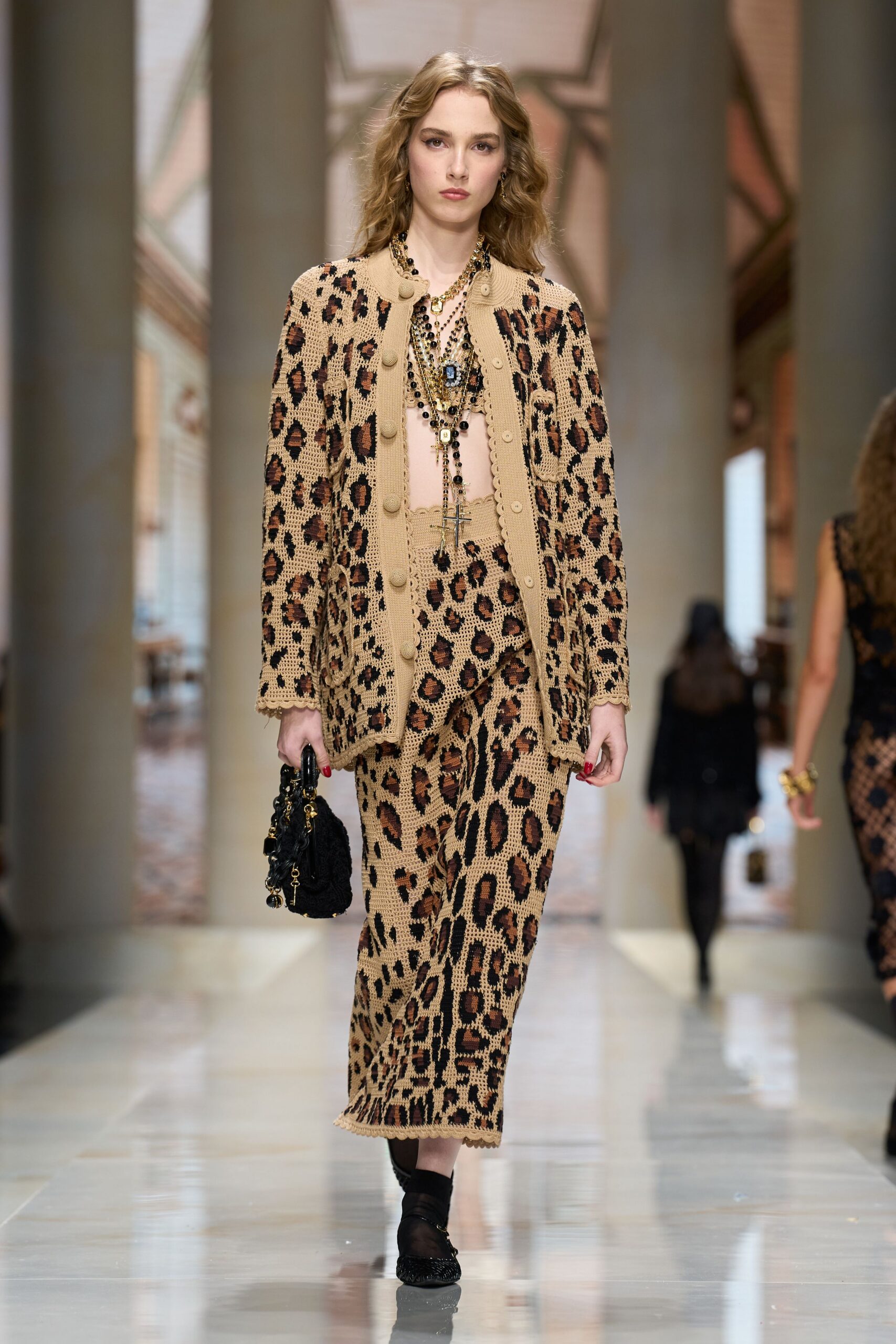 leopard crochet cardigan