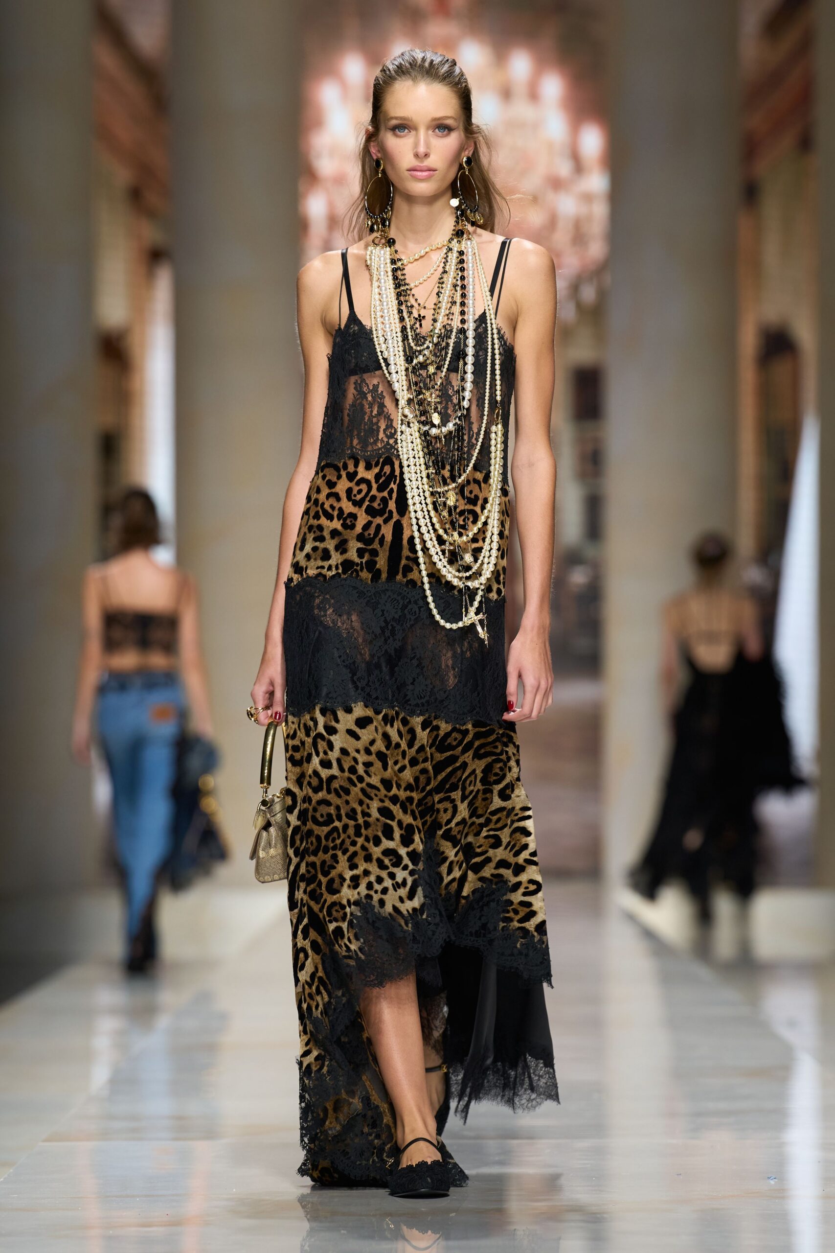 leopard lace slip maxi dress