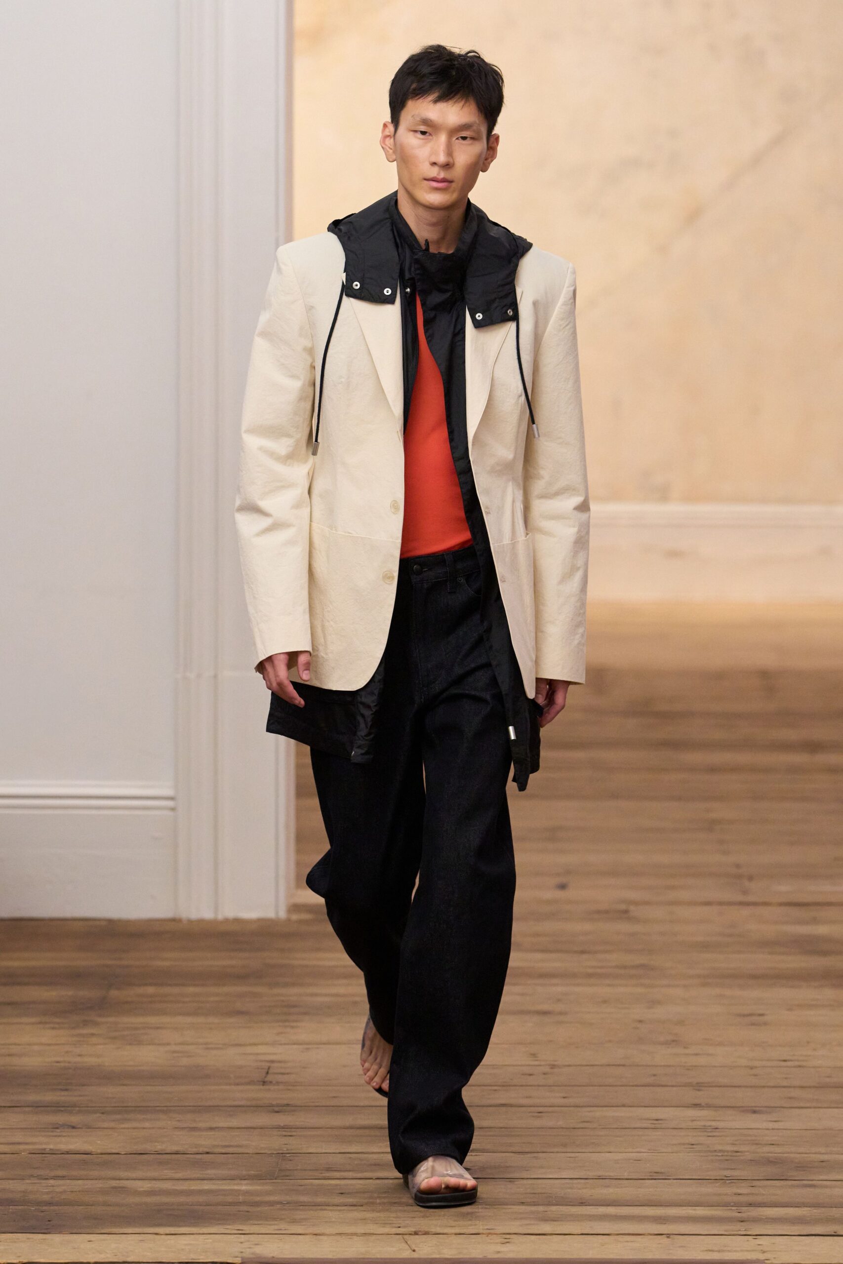 ivory single-breasted blazer