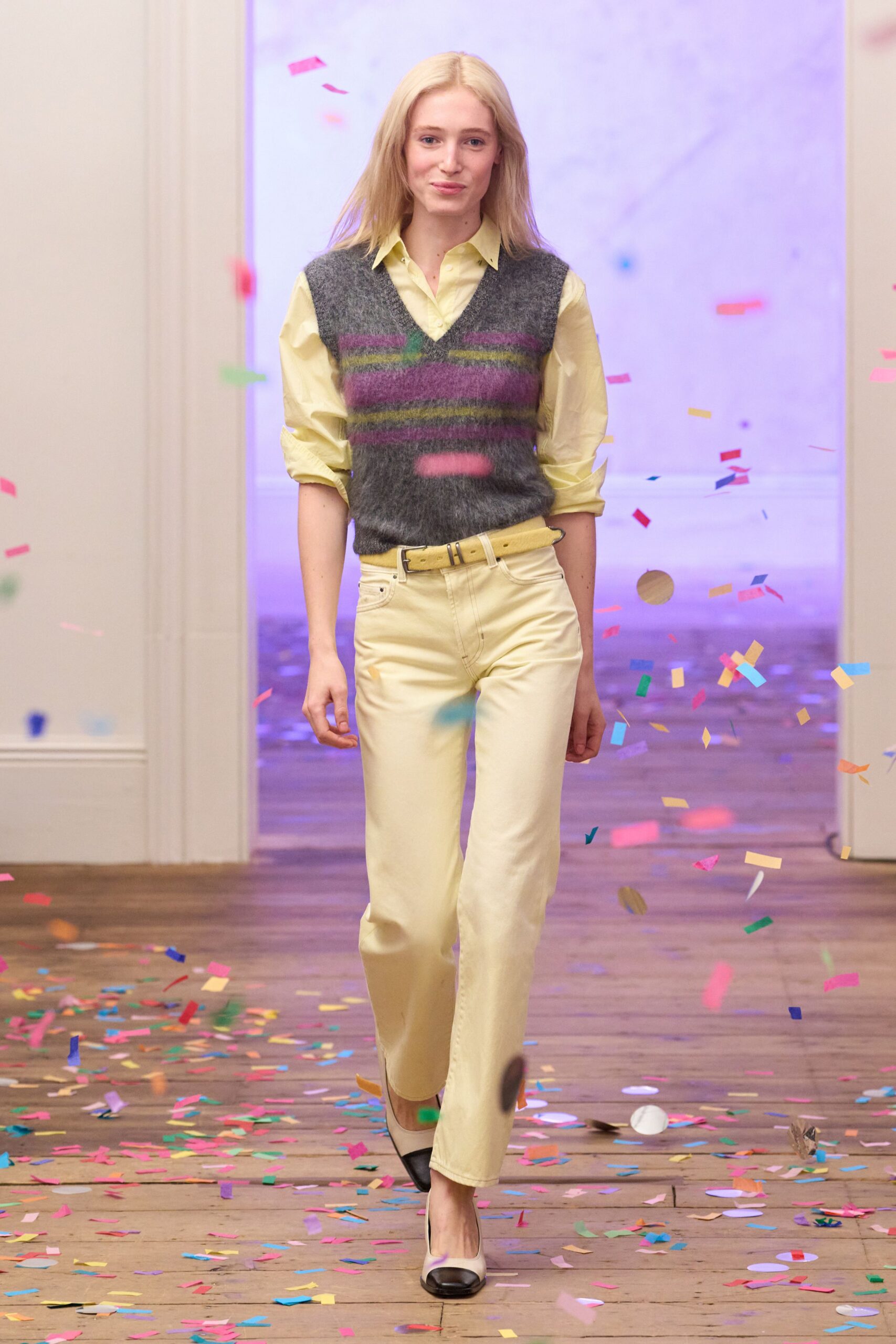 striped sweater vest
