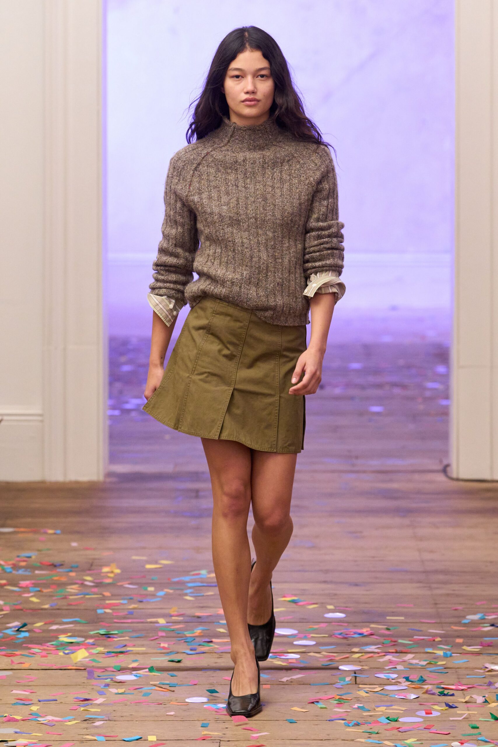 ribbed turtleneck sweater