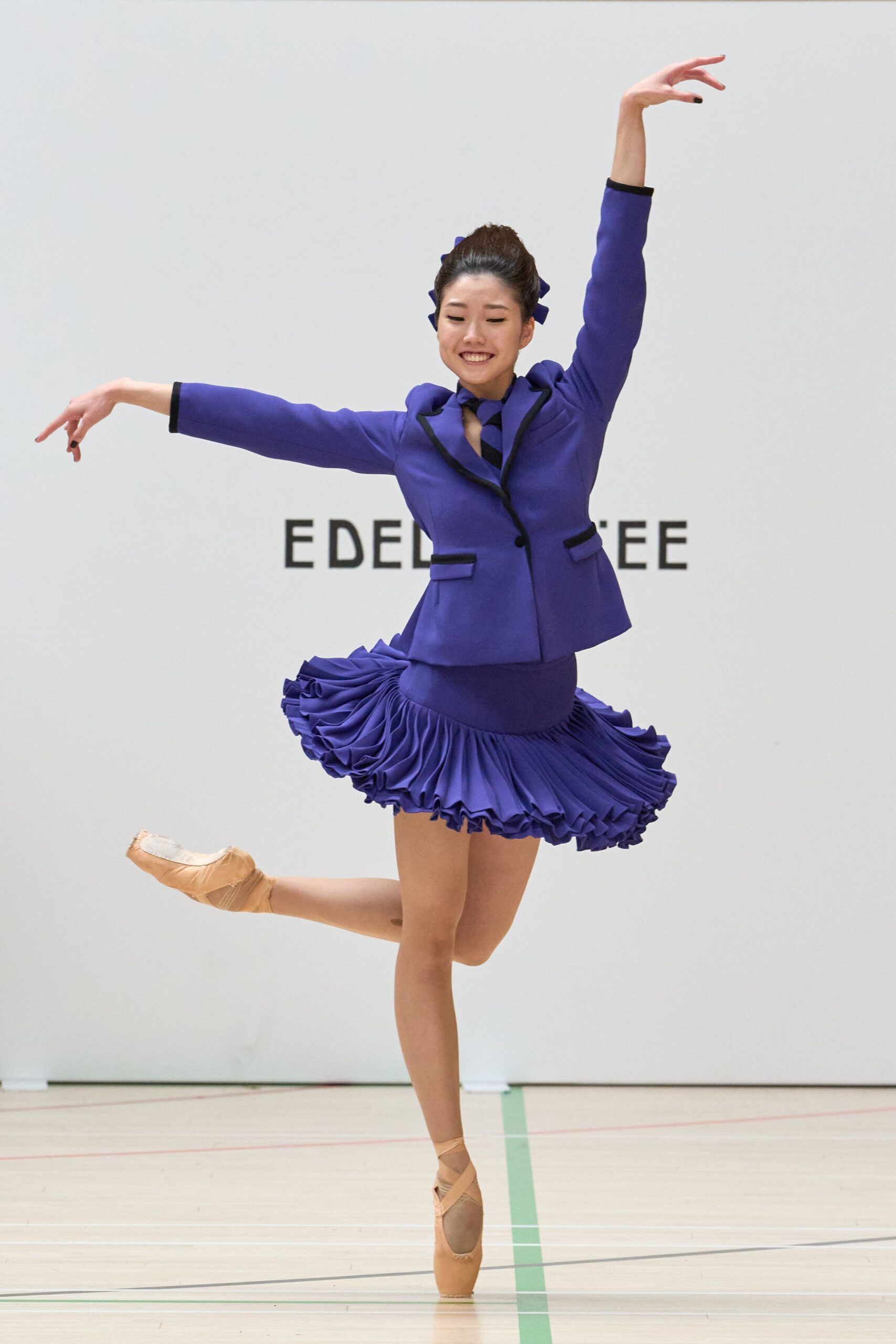 purple ruffled dance skirt