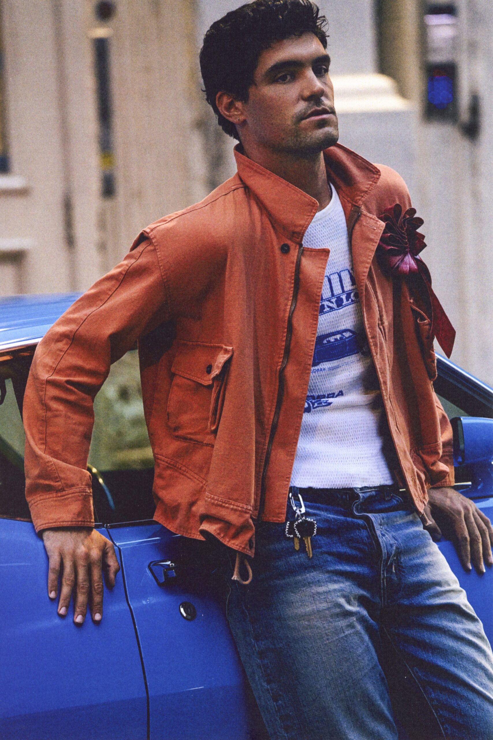 orange field jacket
