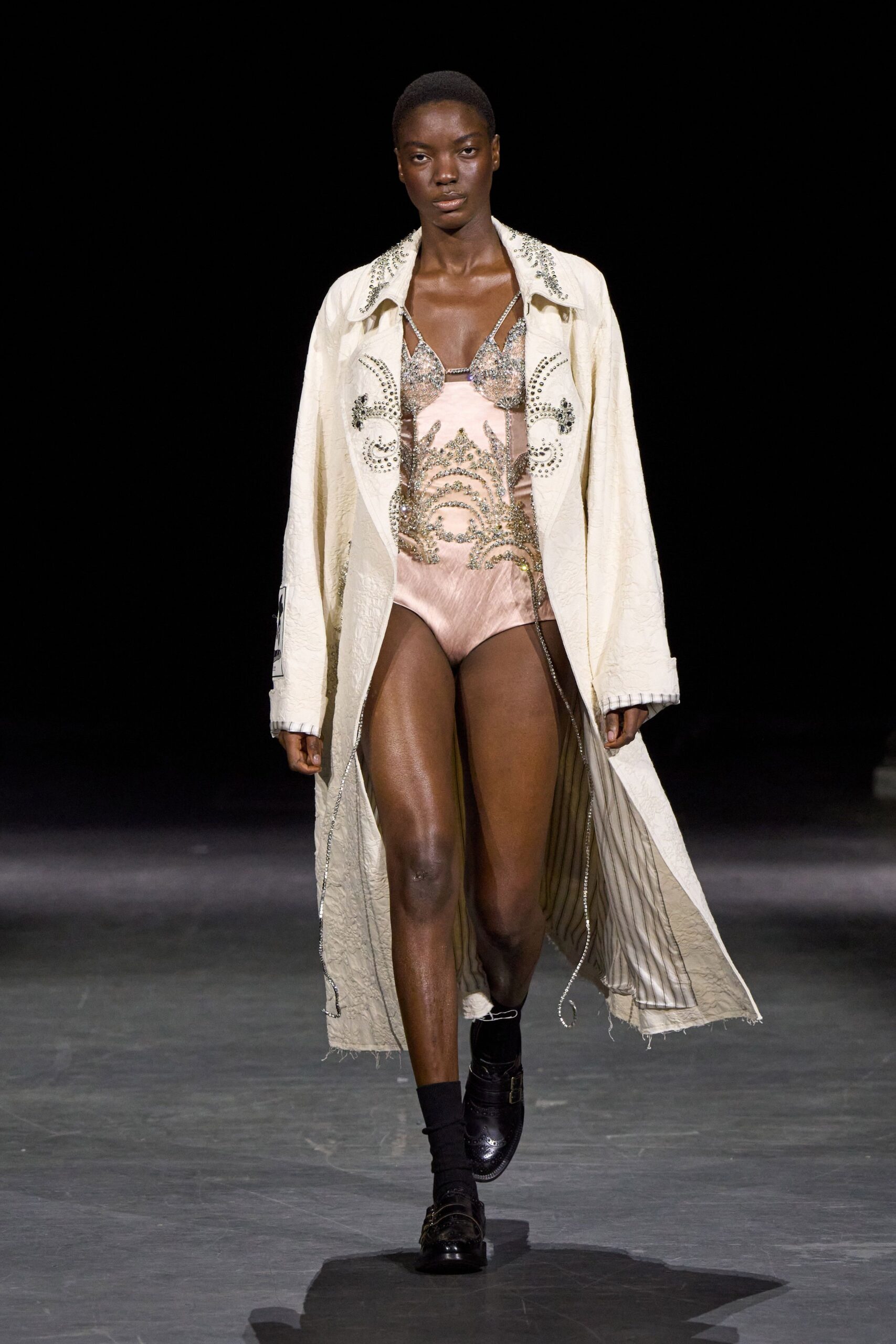 beaded lingerie-style bodysuit