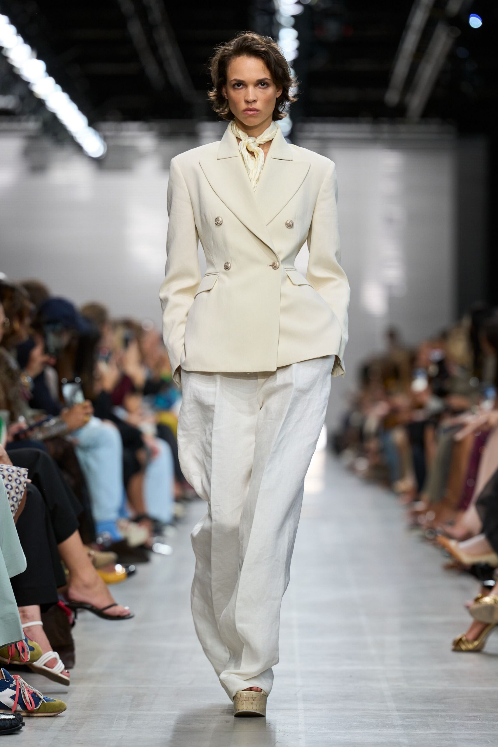 ivory double-breasted blazer