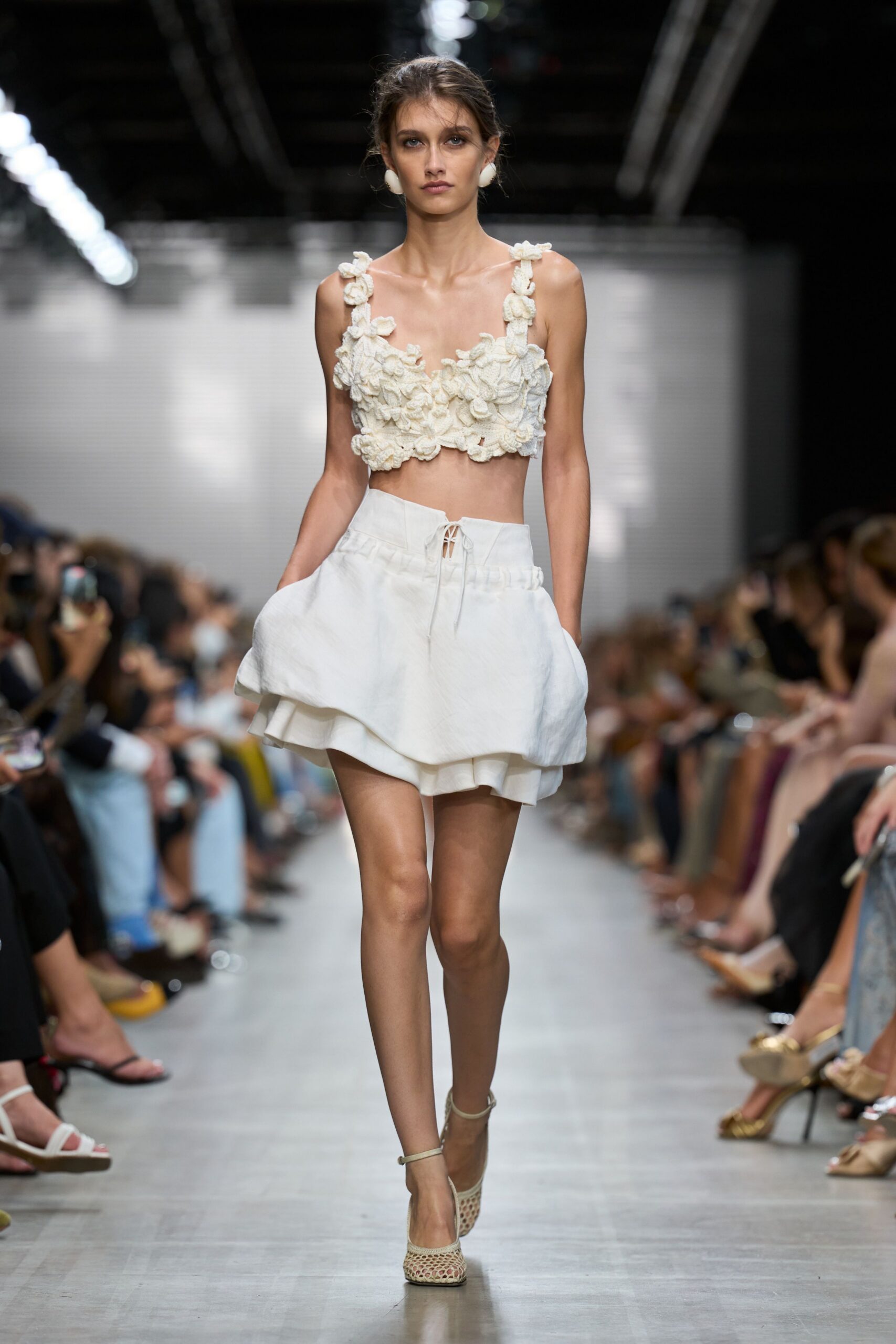 floral crochet crop top