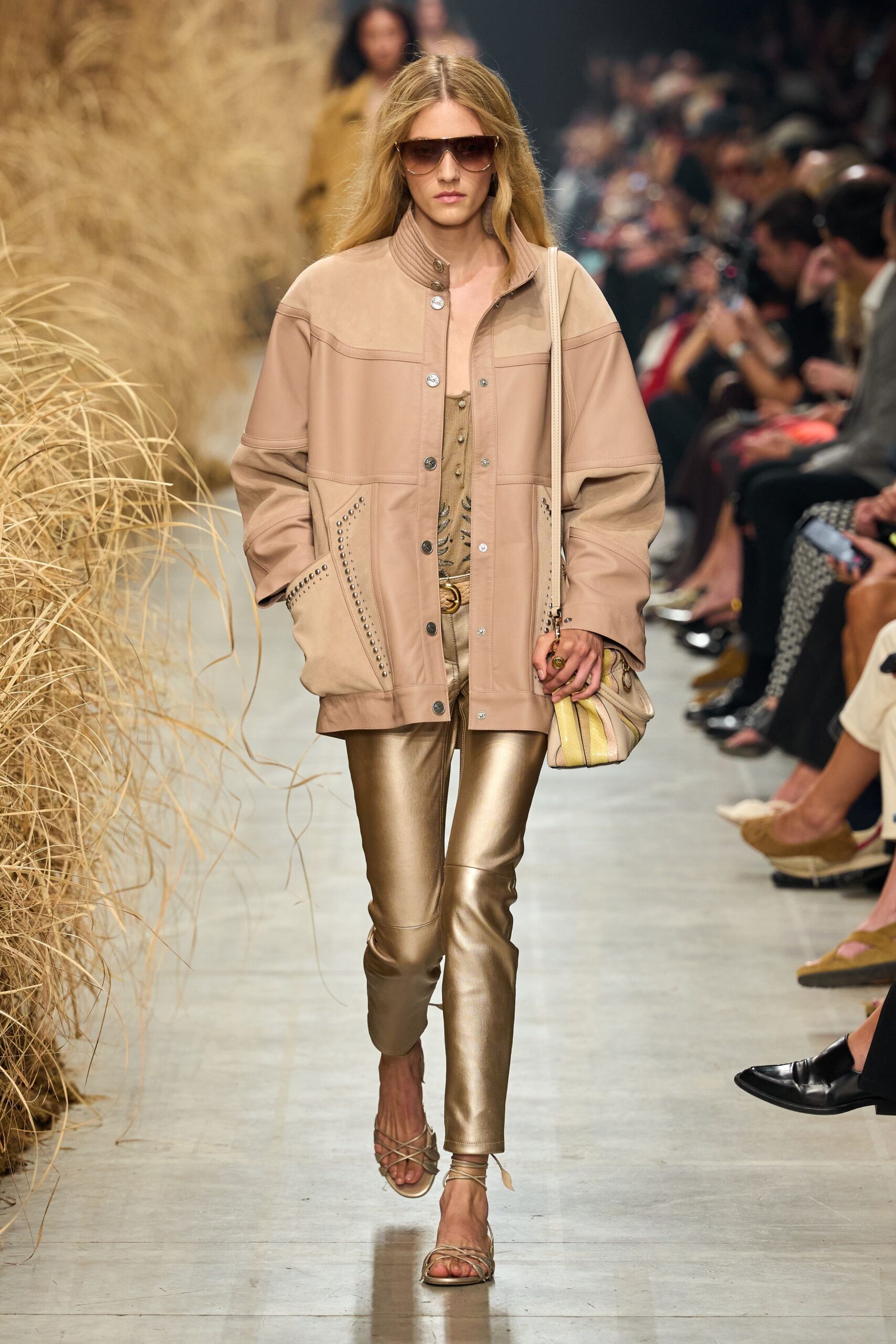 studded oversized leather overshirt jacket