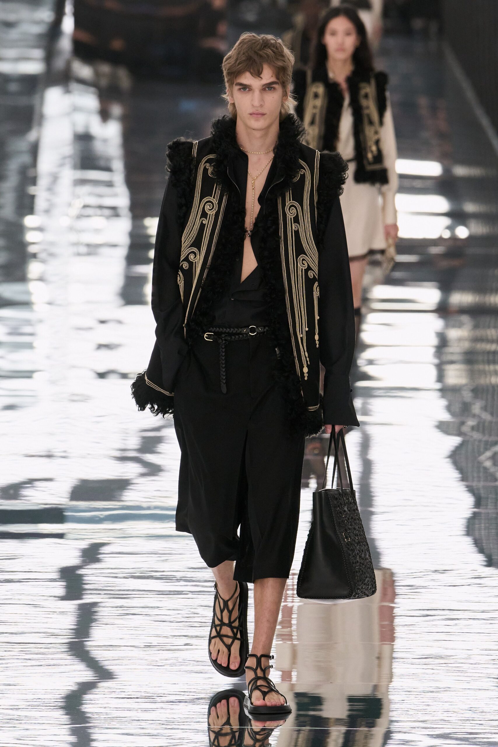 embroidered fur-trimmed folk jacket