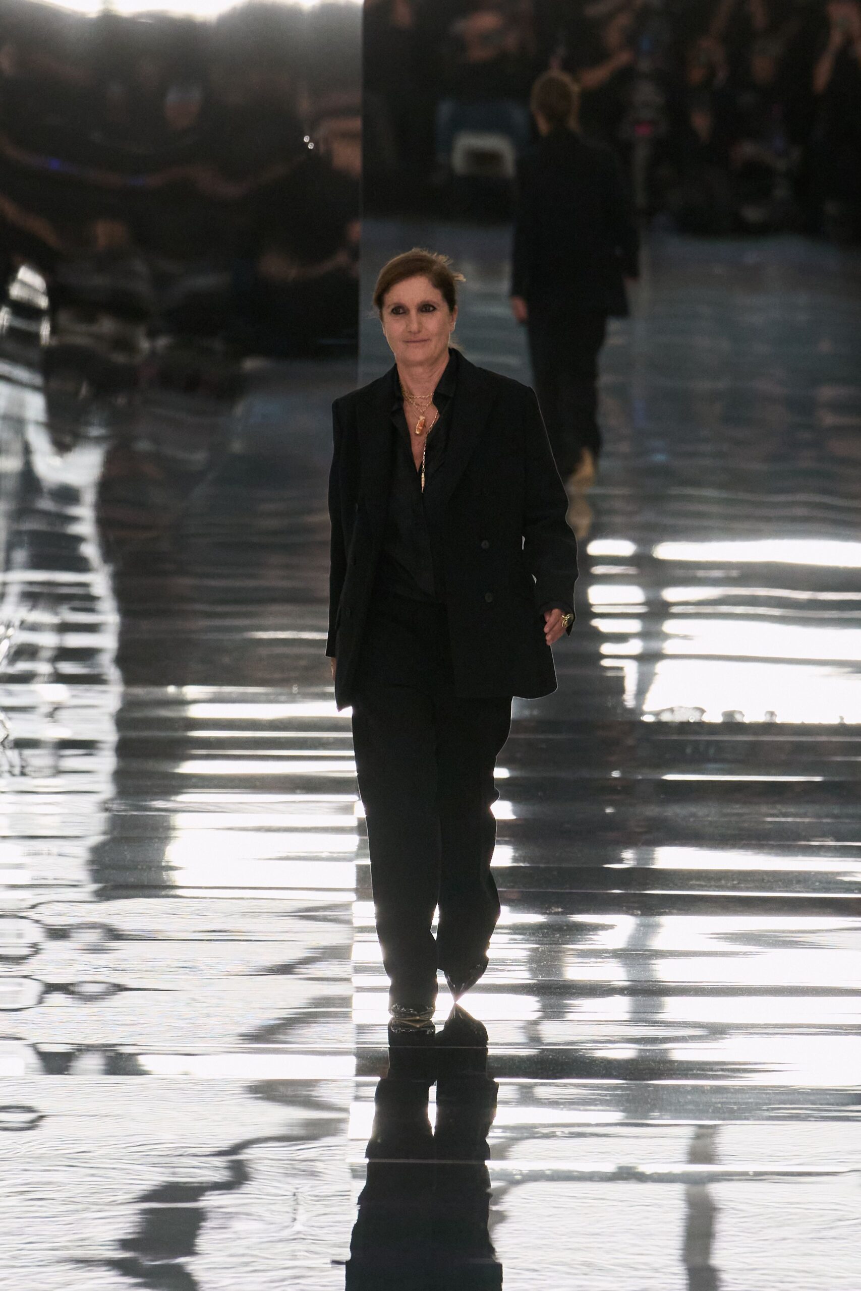 black double-breasted blazer