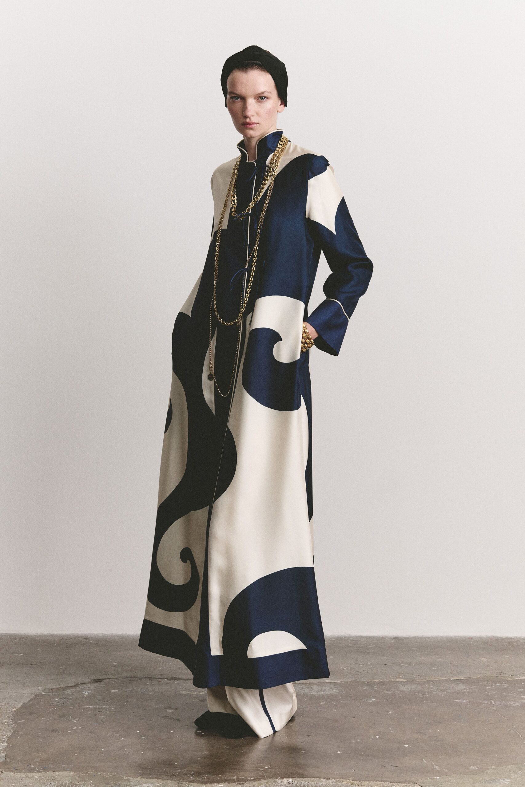 printed satin caftan maxi dress