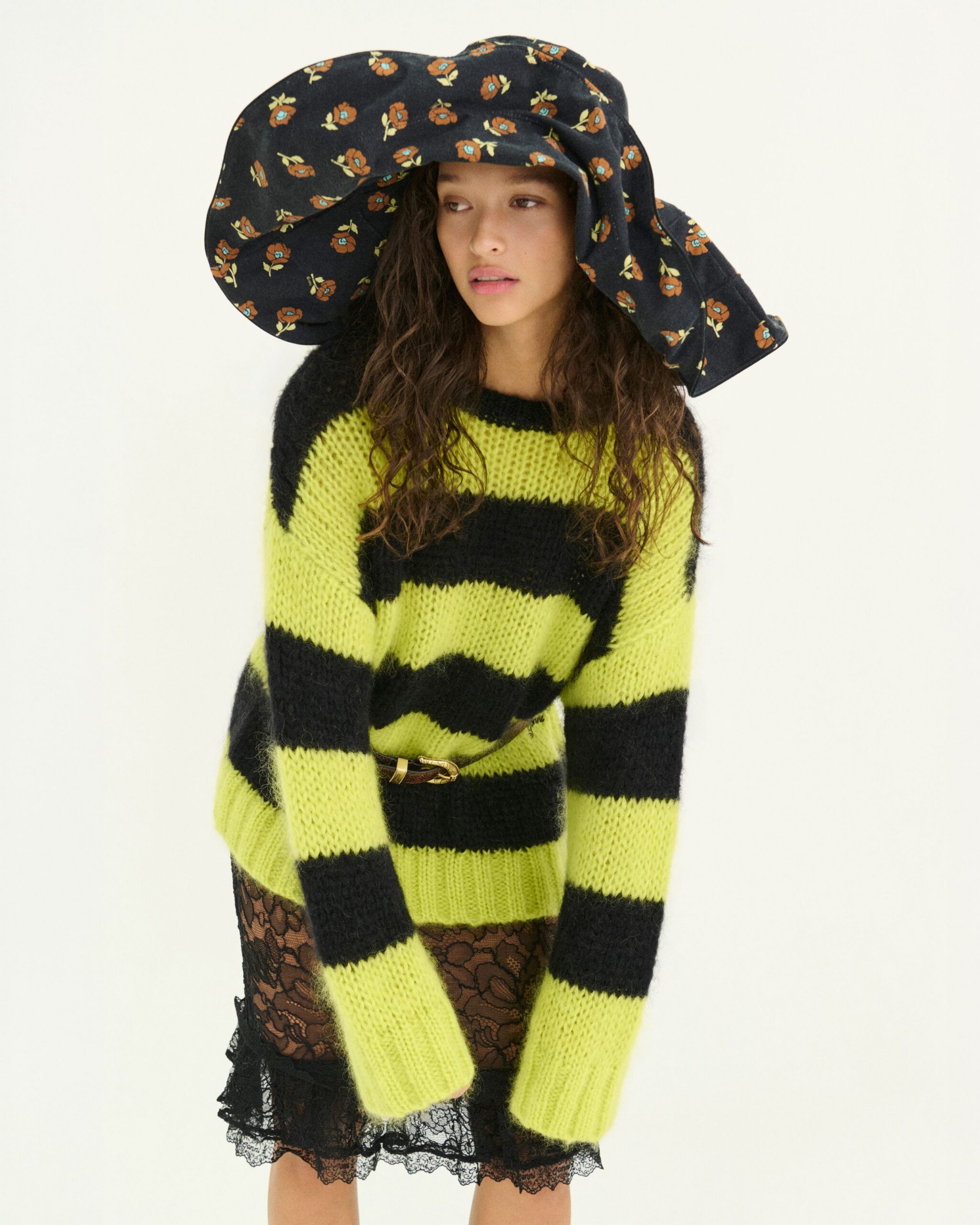 oversized striped mohair sweater