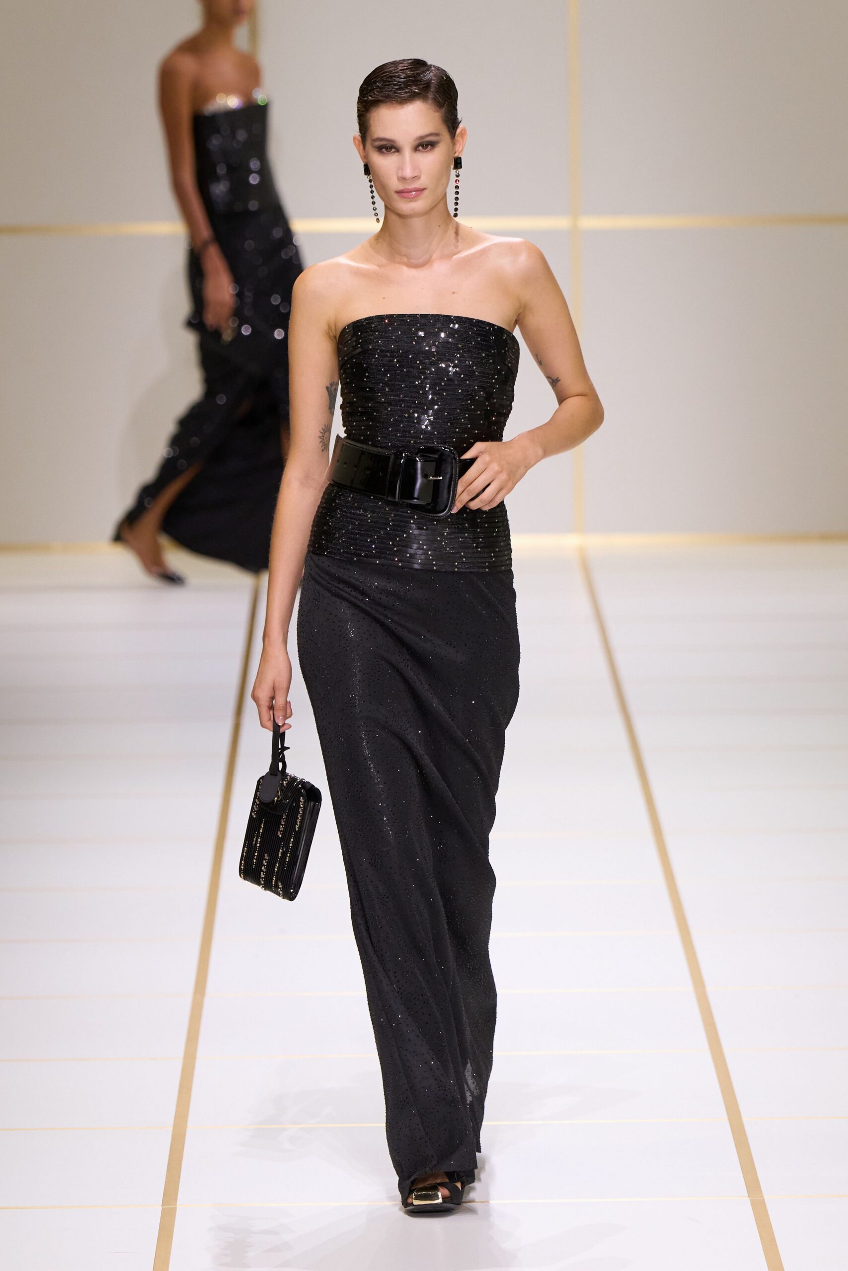 black leather textured bag