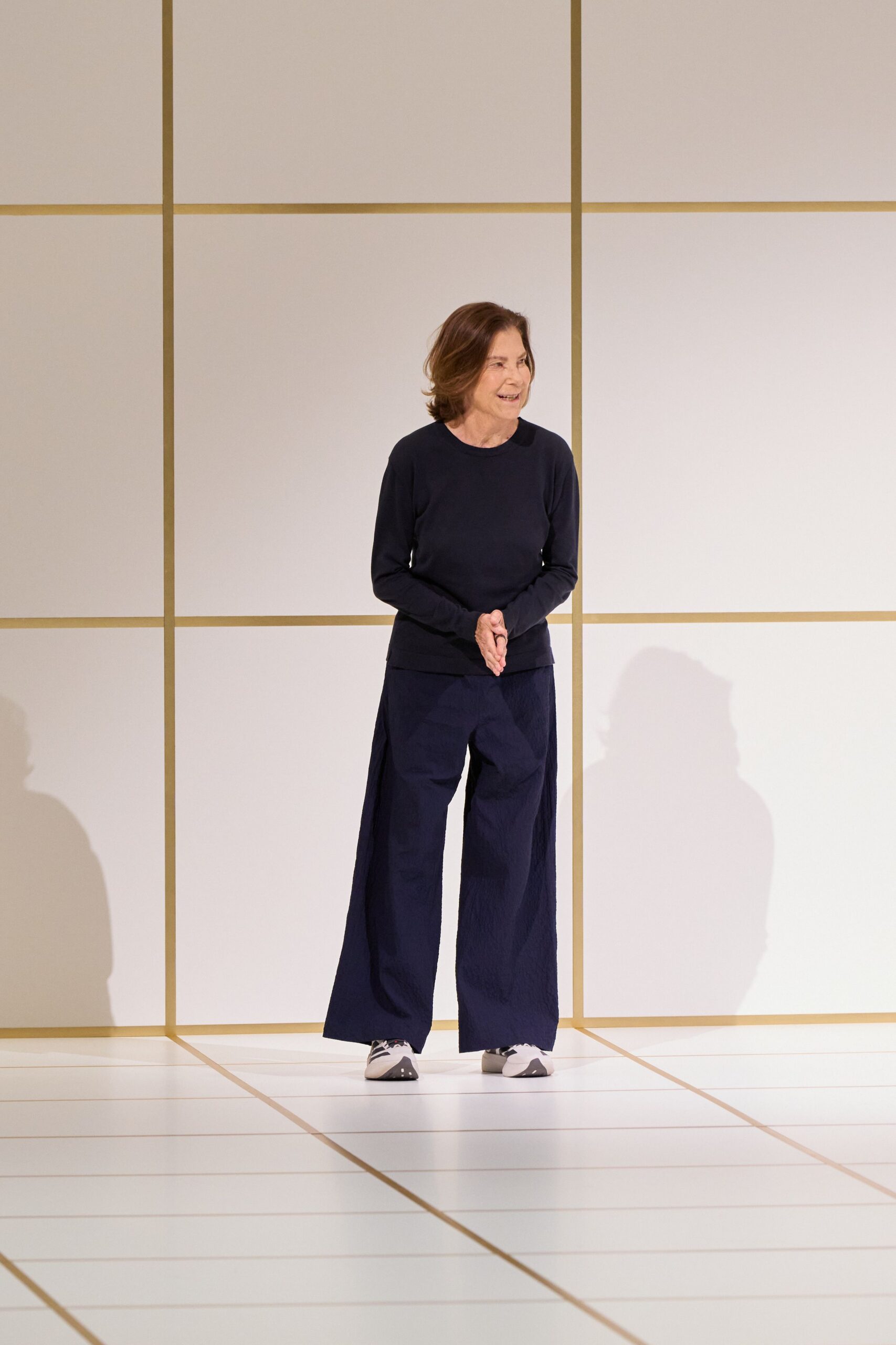 blue unknown wide-leg pants