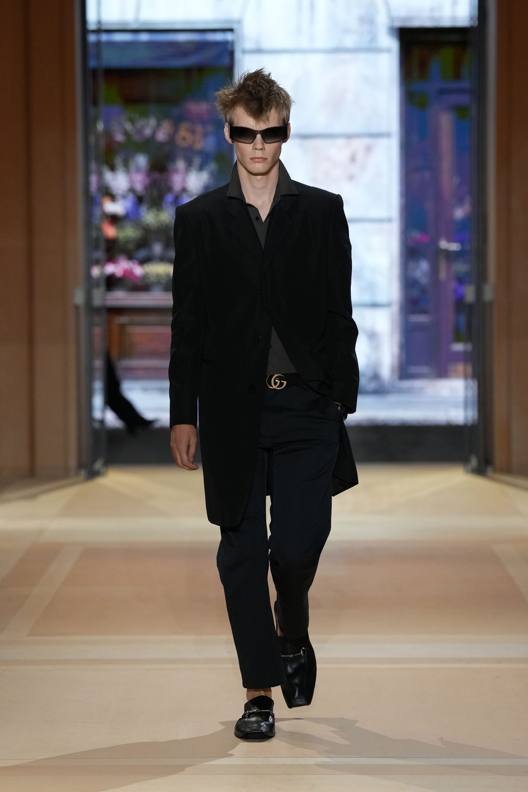 black tailcoat-inspired overcoat