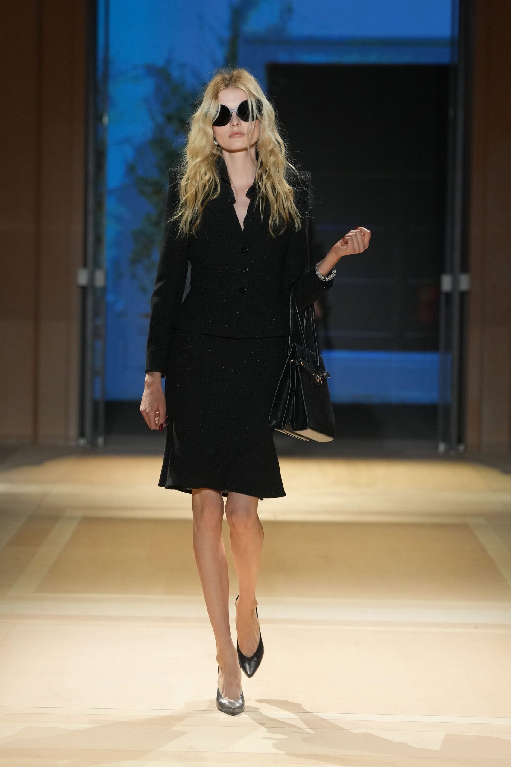 black skirt suit
