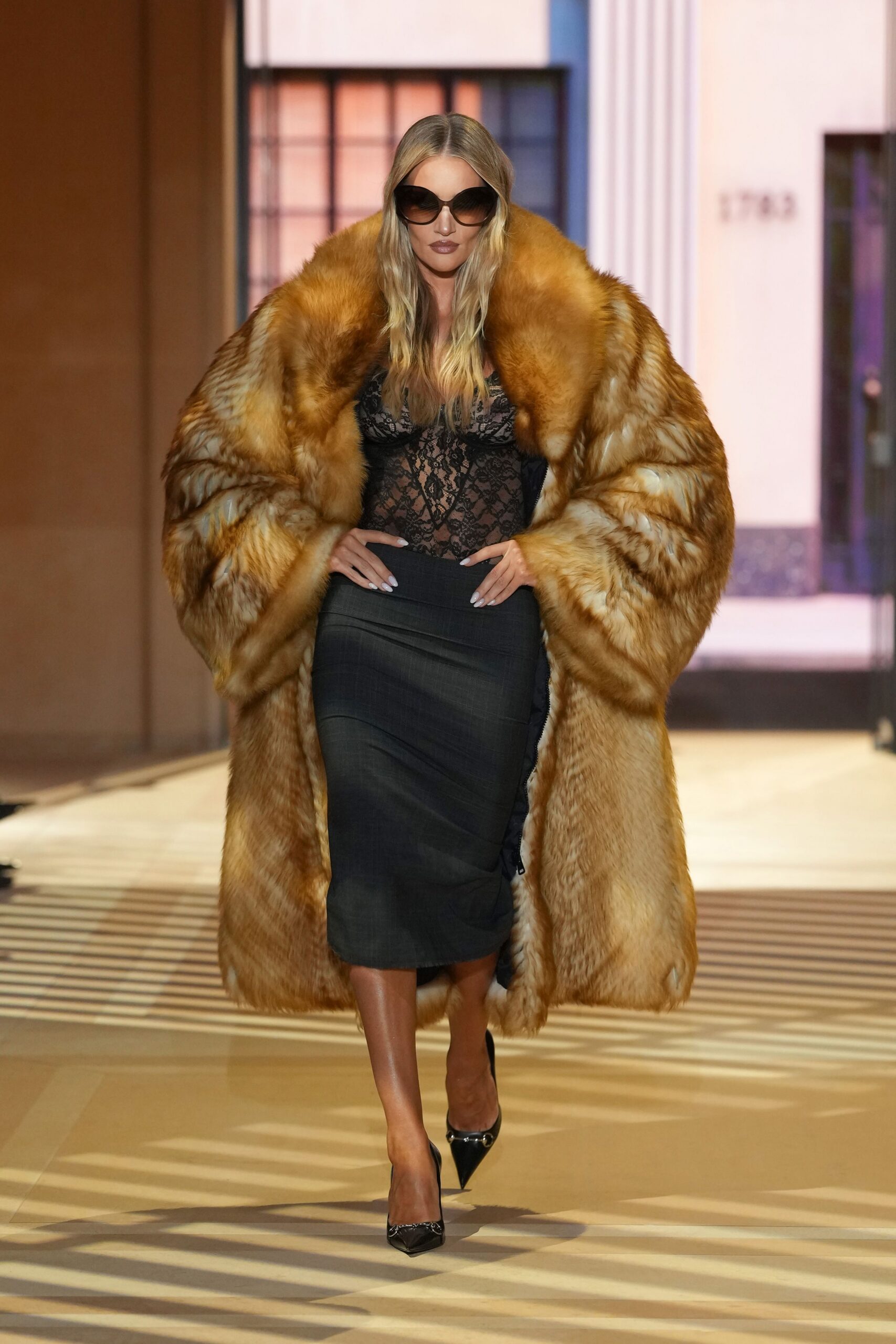 oversized fur coat