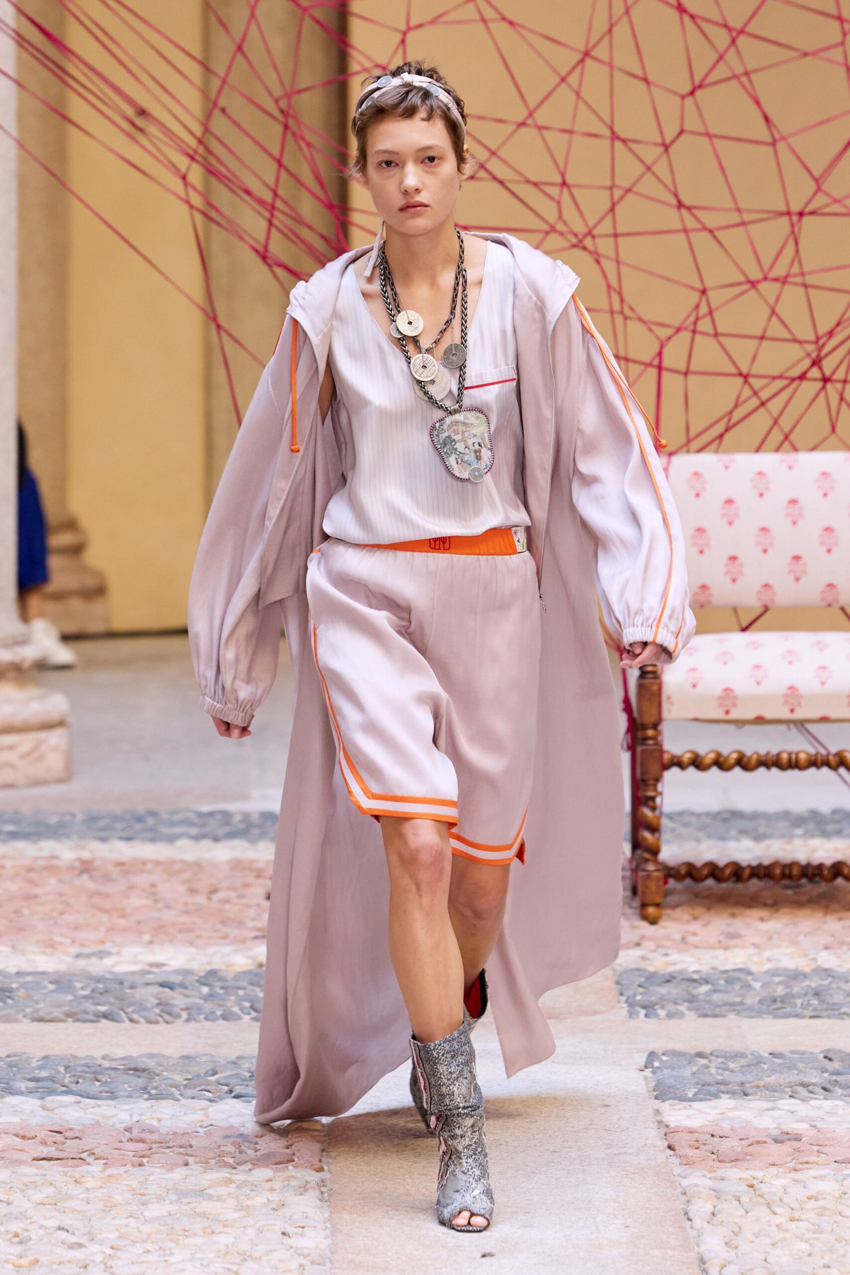 hooded maxi duster coat