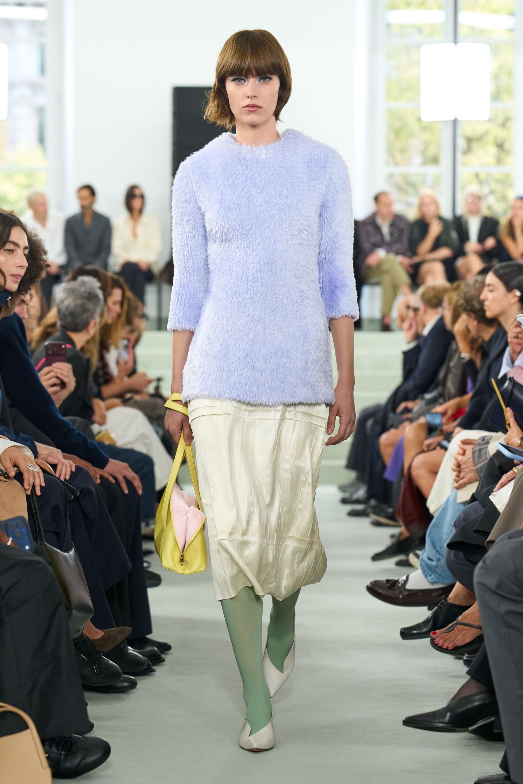 yellow leather bag