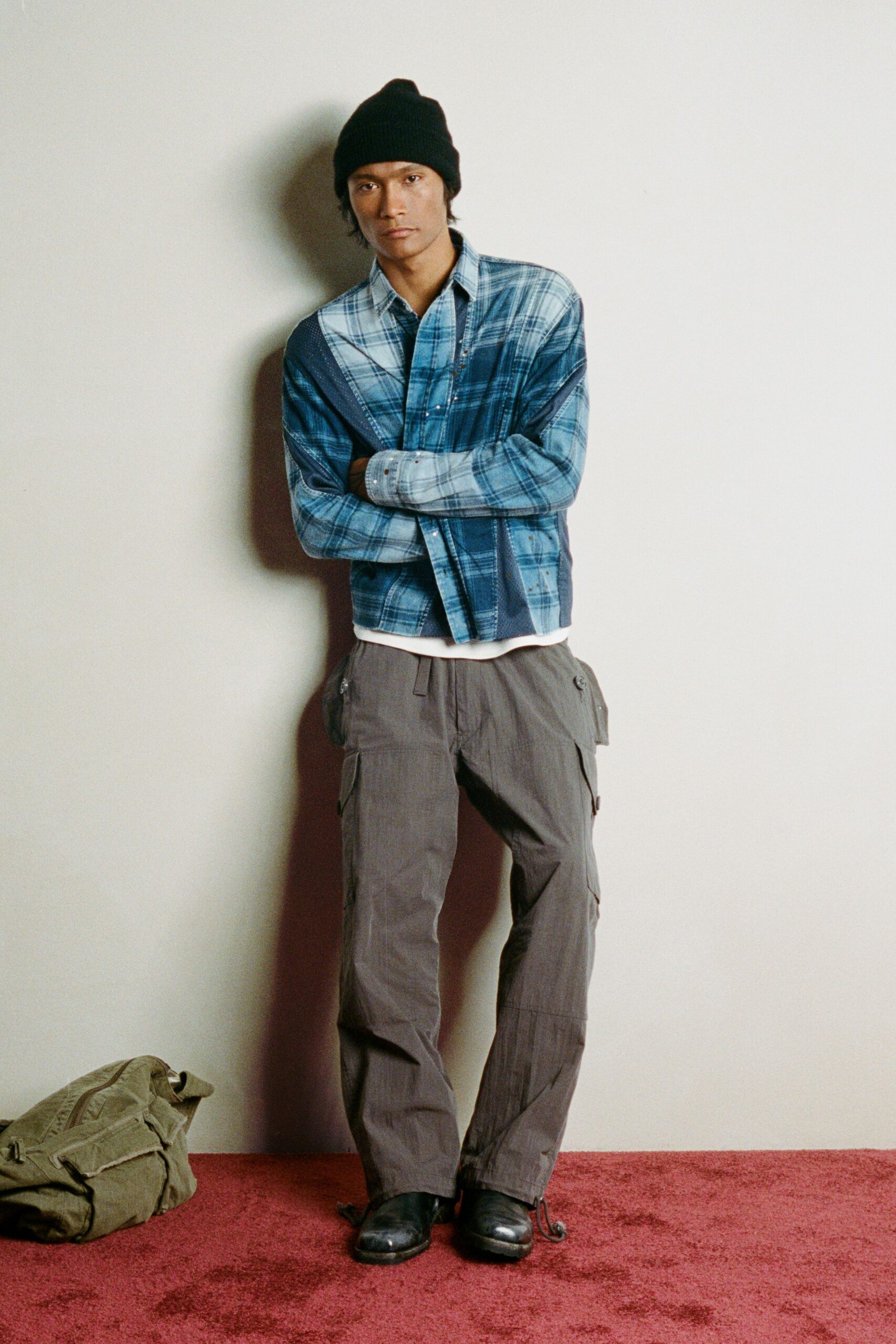 gray unknown drawstring relaxed cargo pockets pants