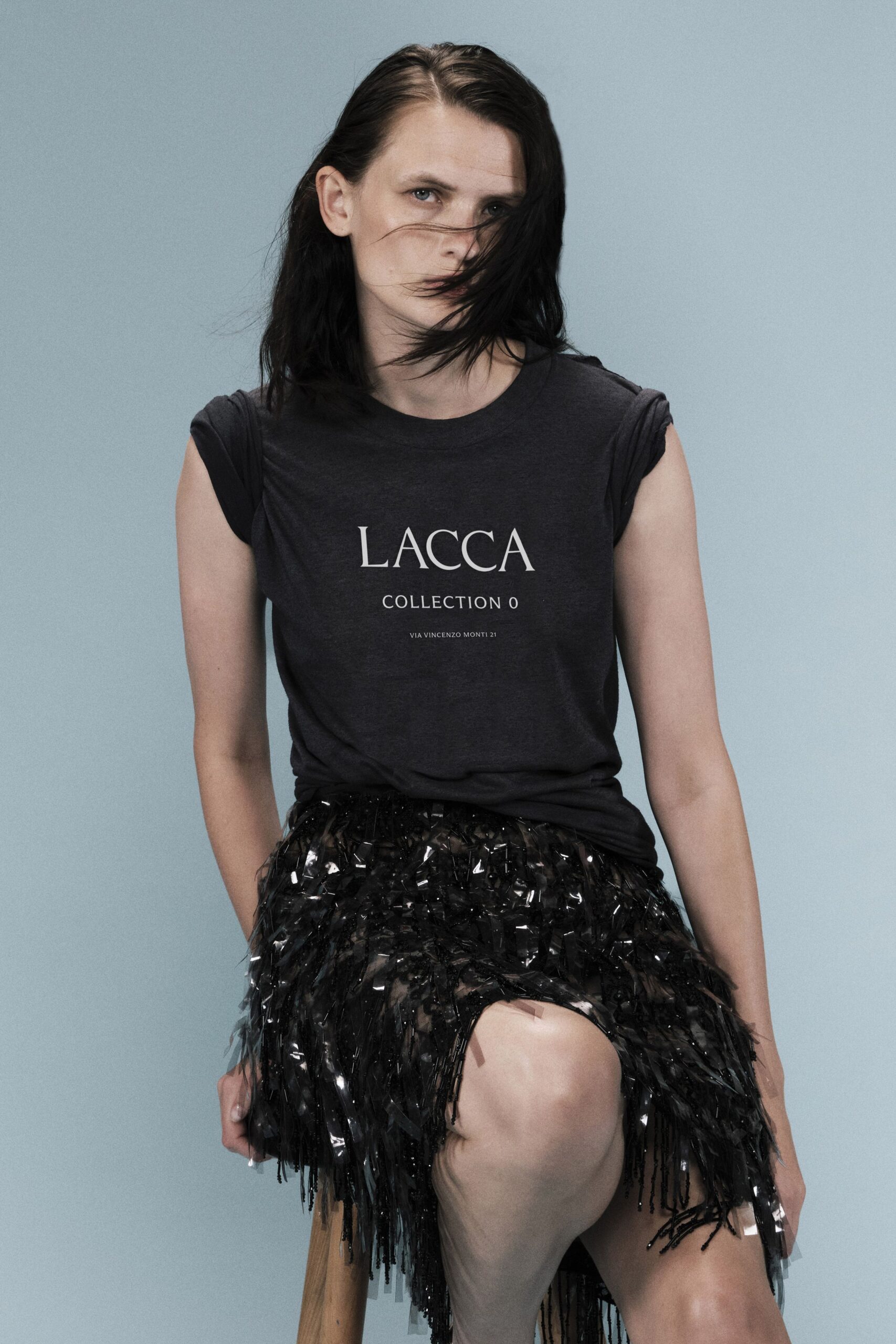 black logo t-shirt