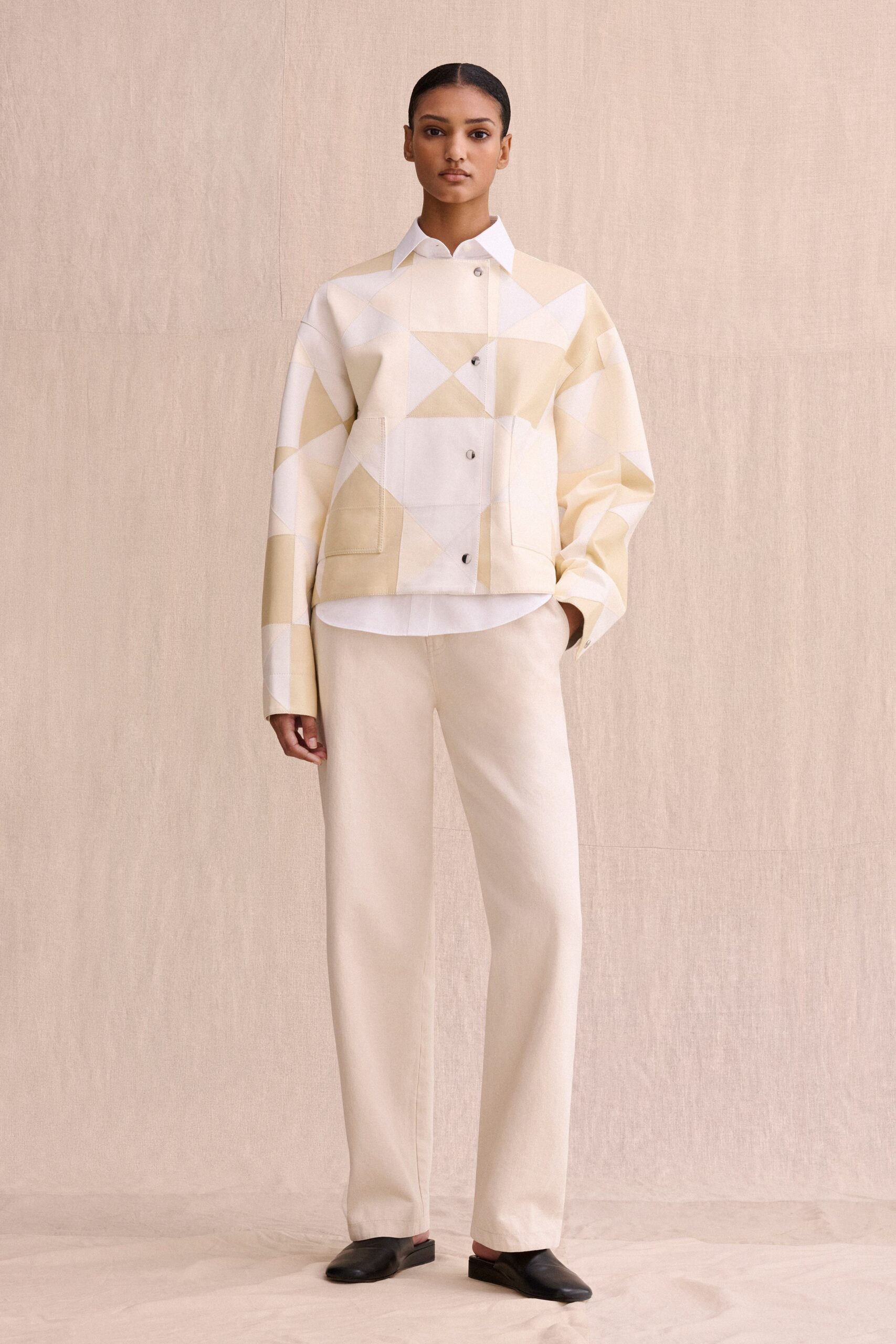 ivory unknown wide-leg pants