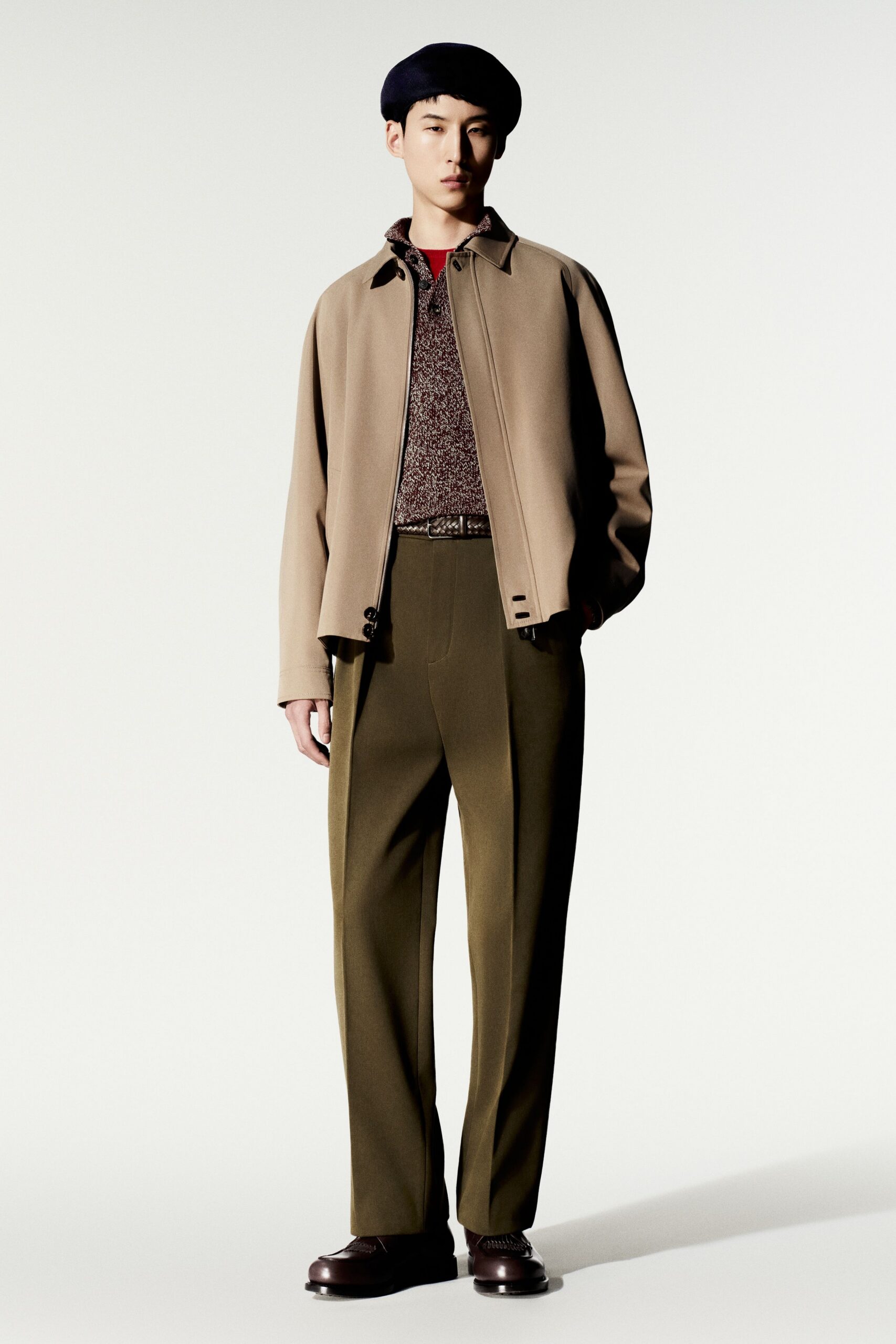 beige blouson jacket