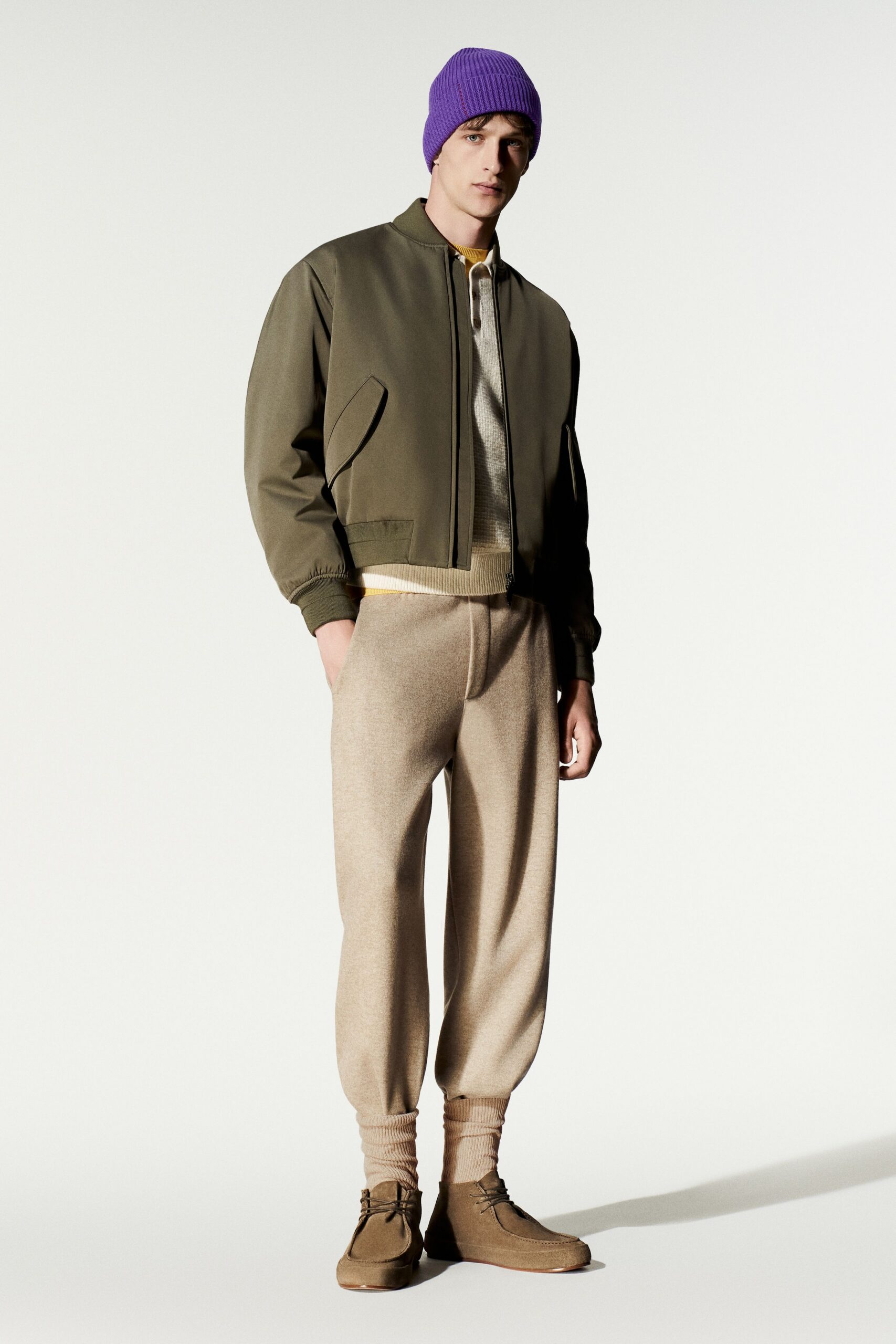 olive bomber jacket