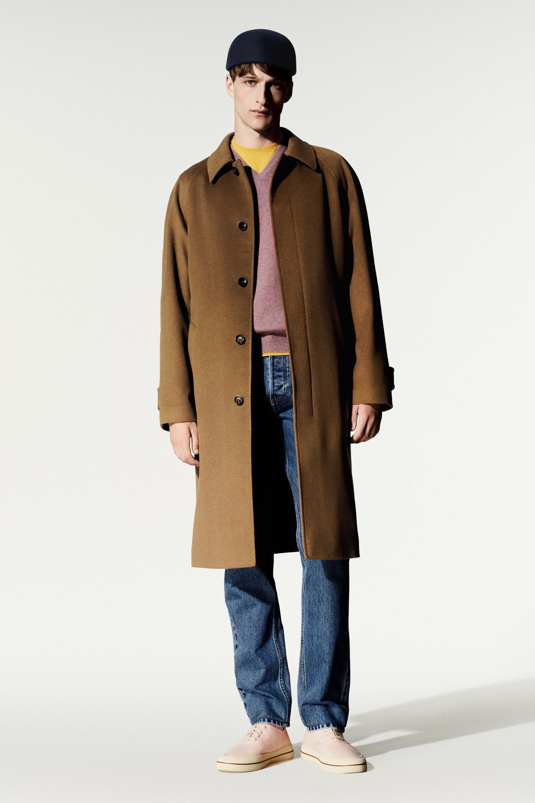 brown wool topcoat