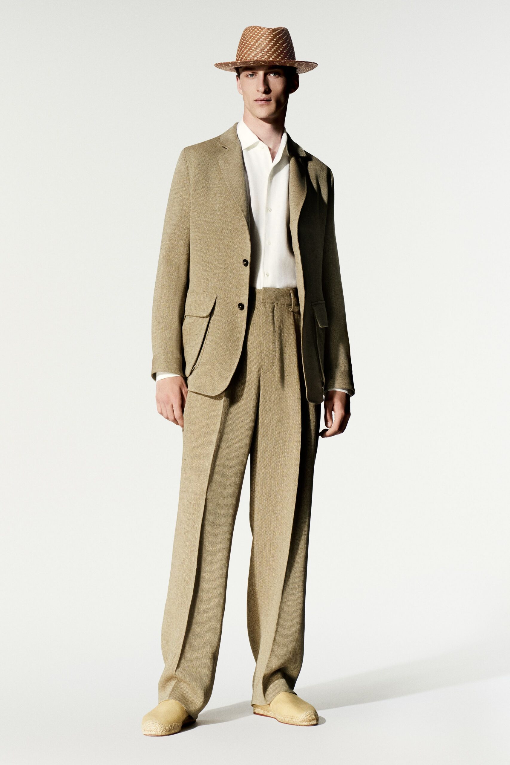 beige tailored blazer