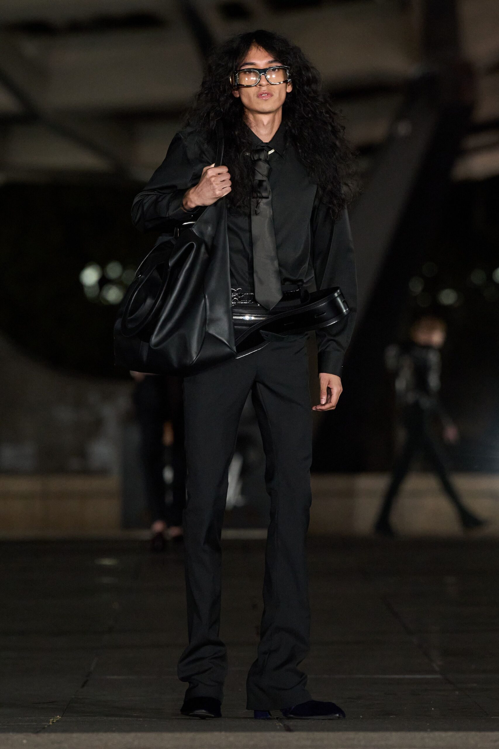 black unknown tailored pants