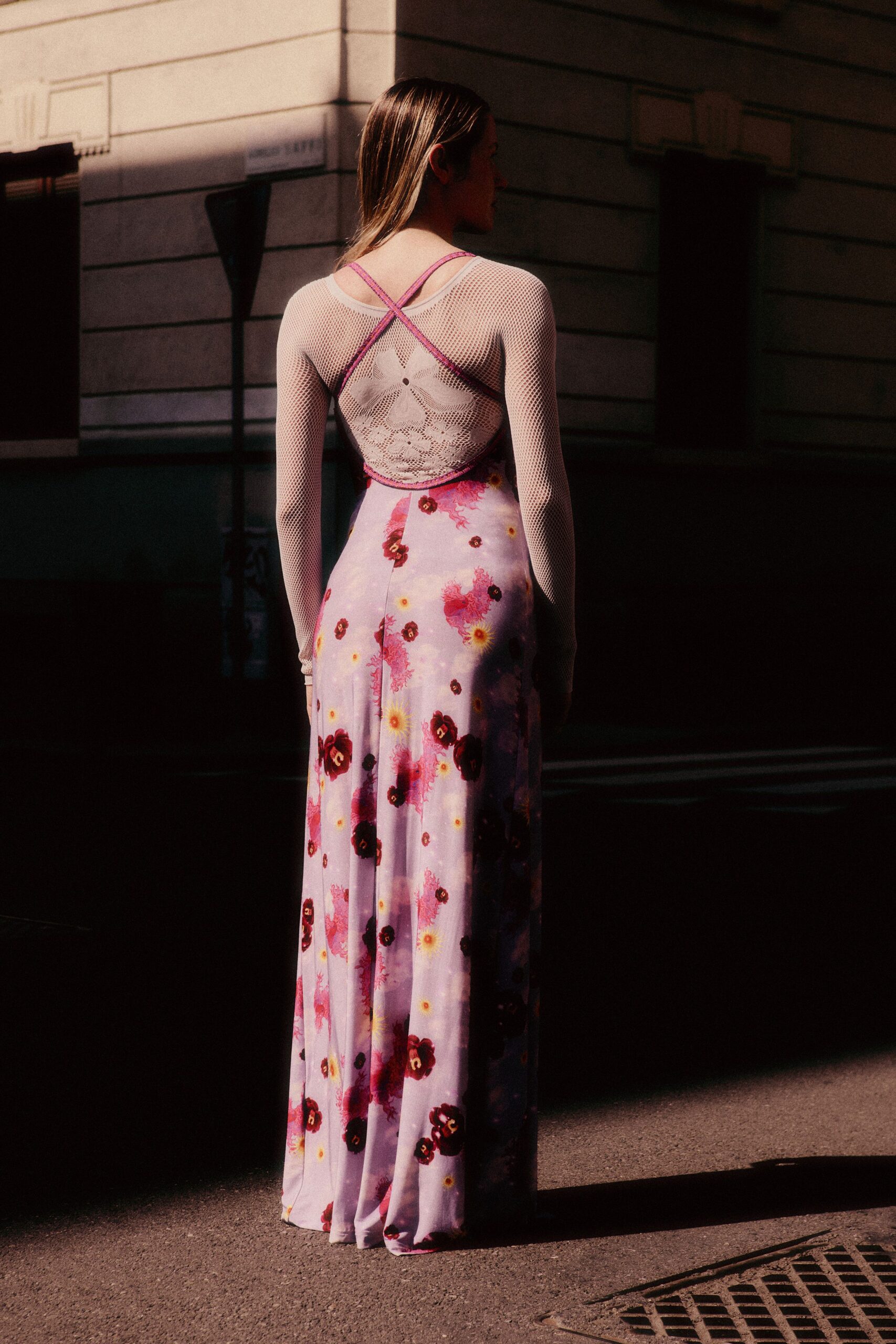 lavender floral slip maxi dress
