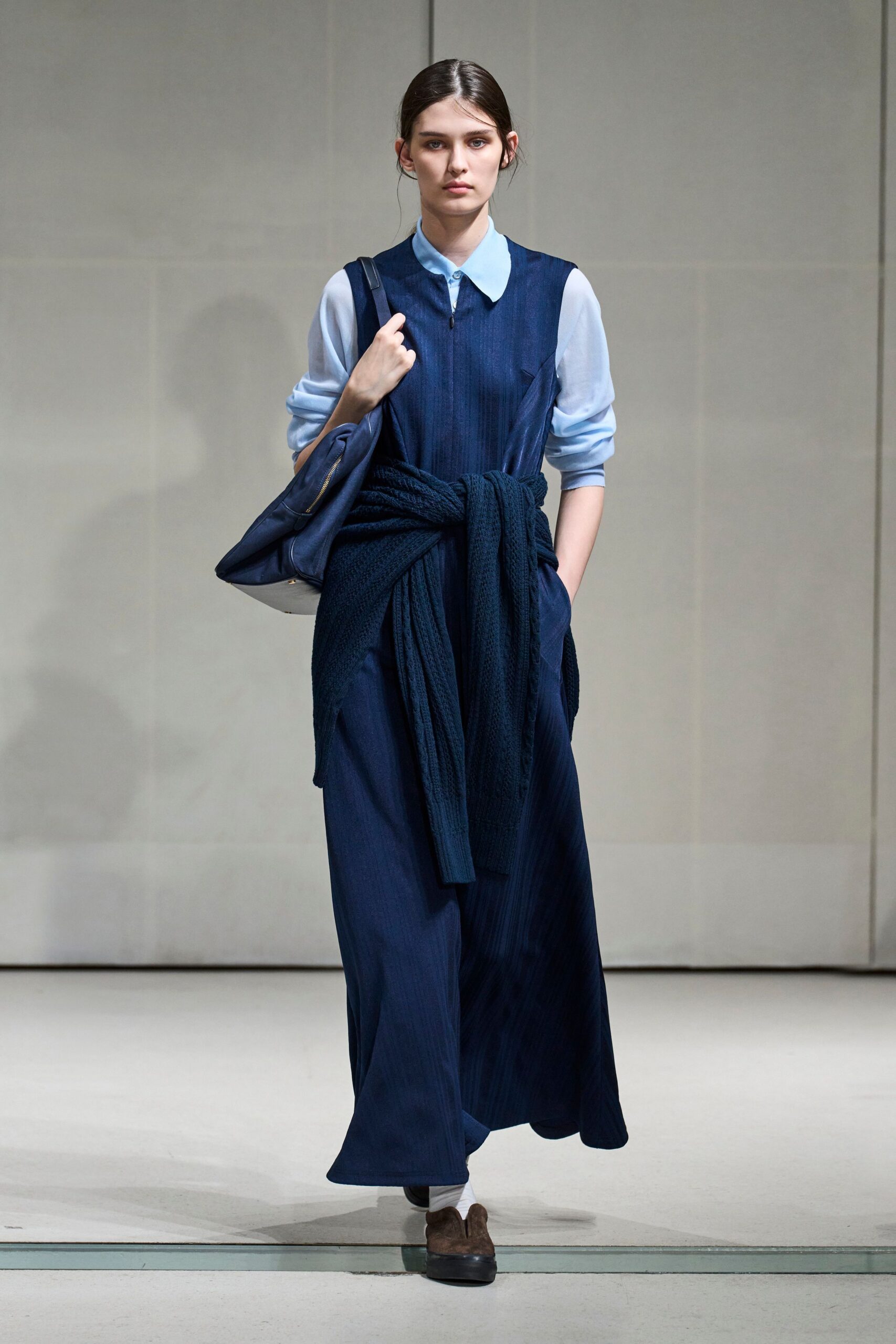 blue unknown collared long-sleeve shirt