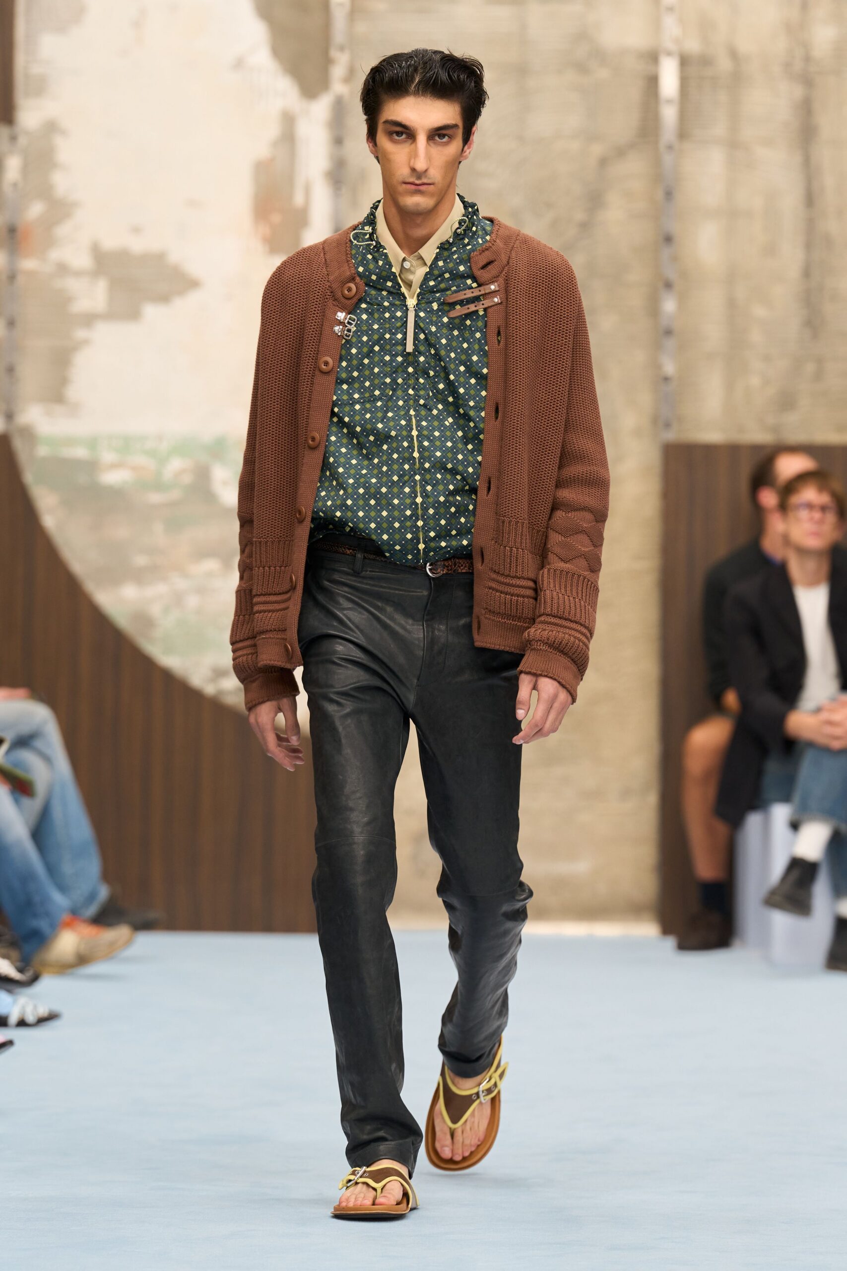 chunky brown shawl cardigan