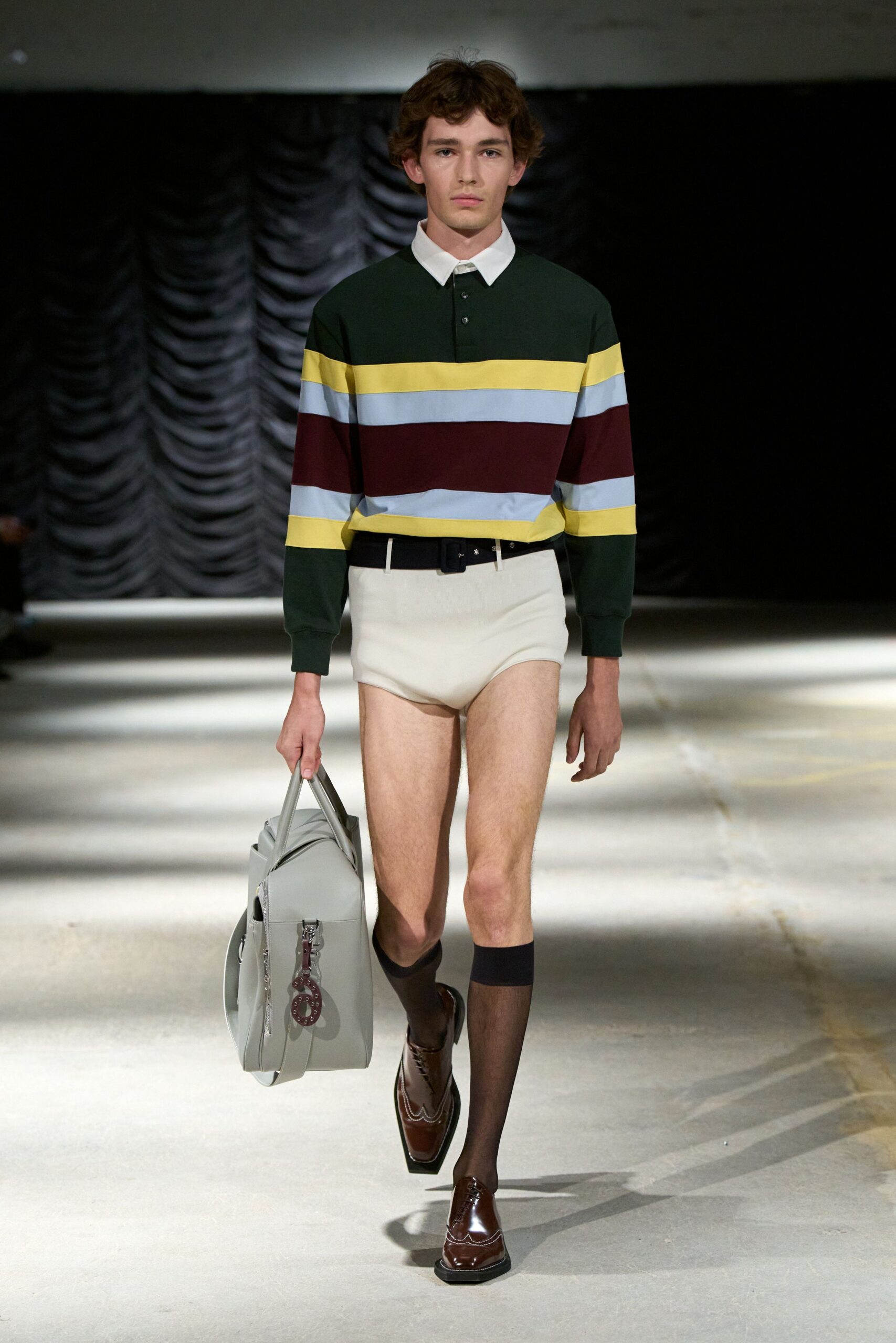 striped rugby polo sweater