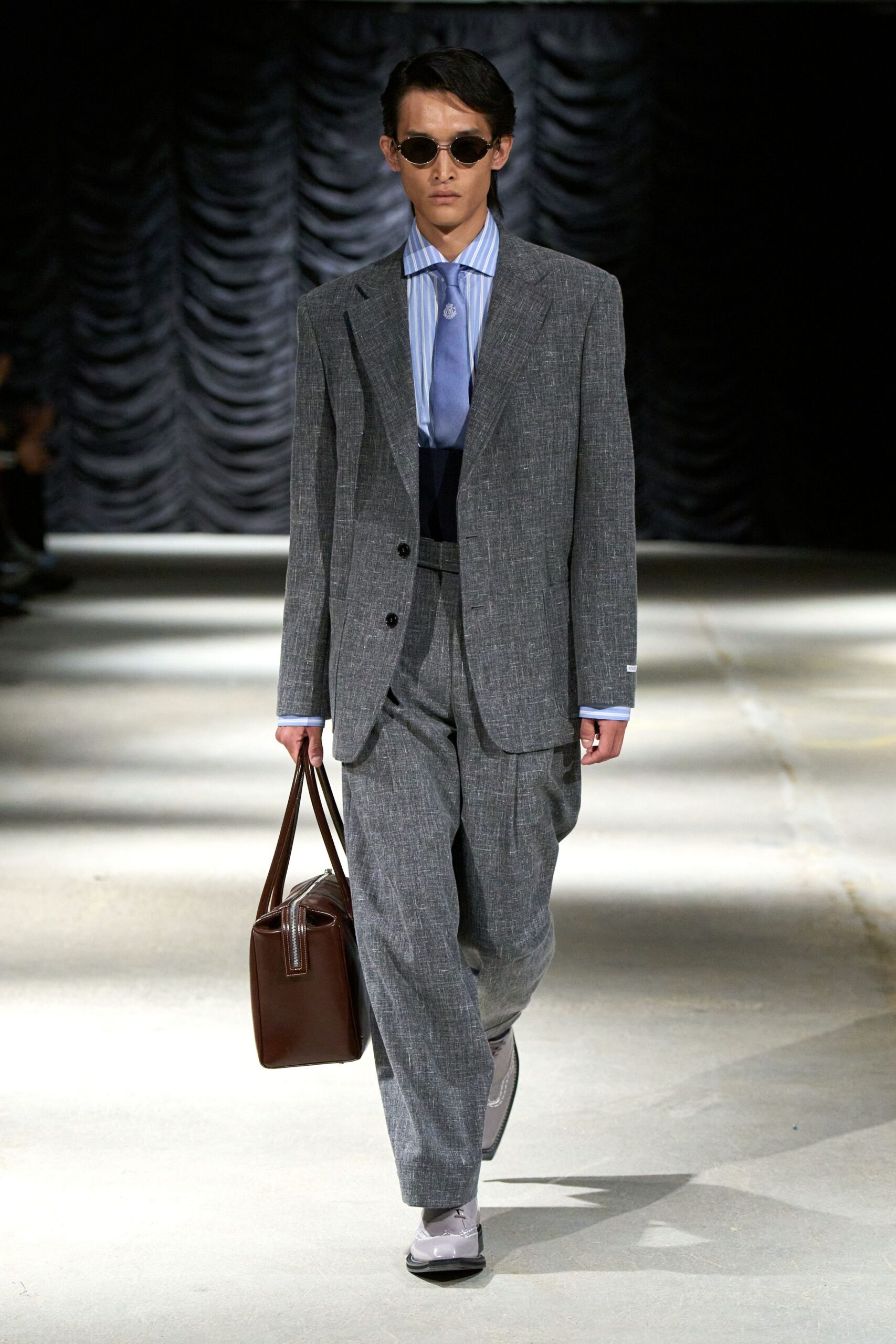 gray tailored blazer