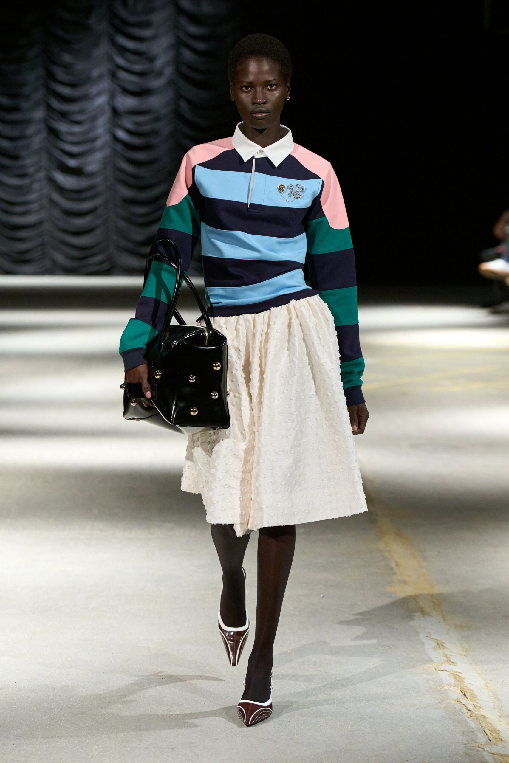 color-block rugby stripe sweater