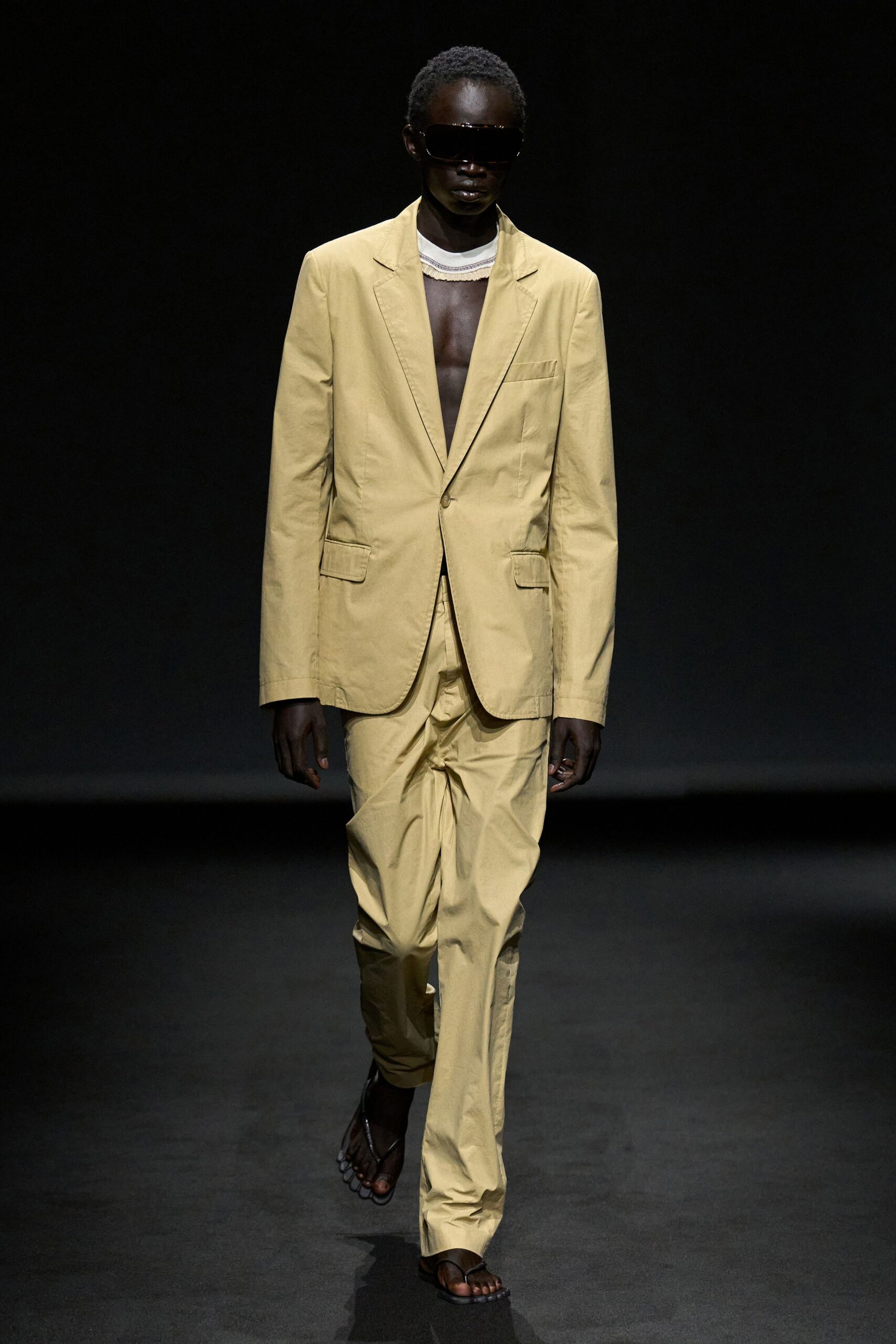 pale yellow tailored blazer