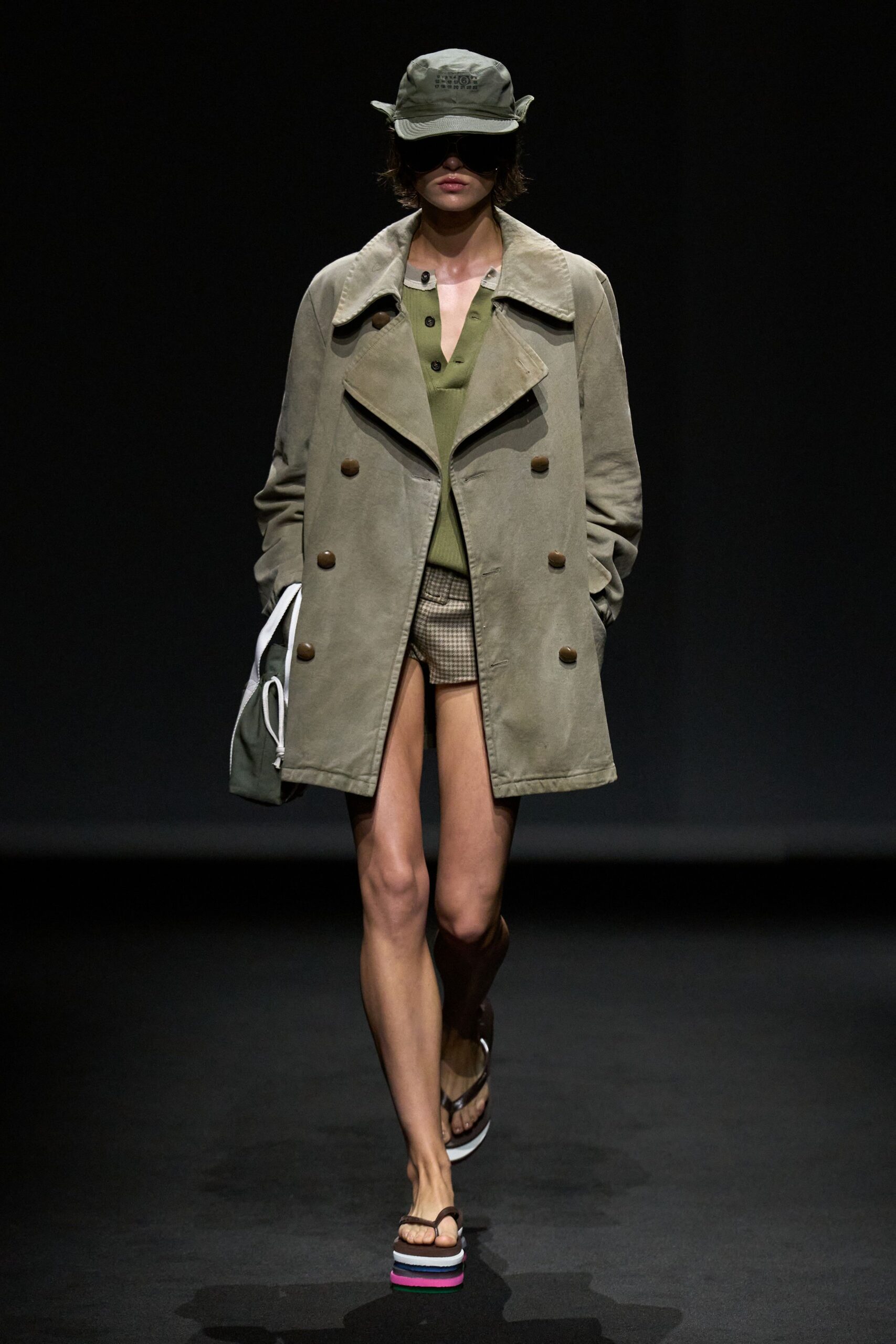 oversized beige double-breasted car coat