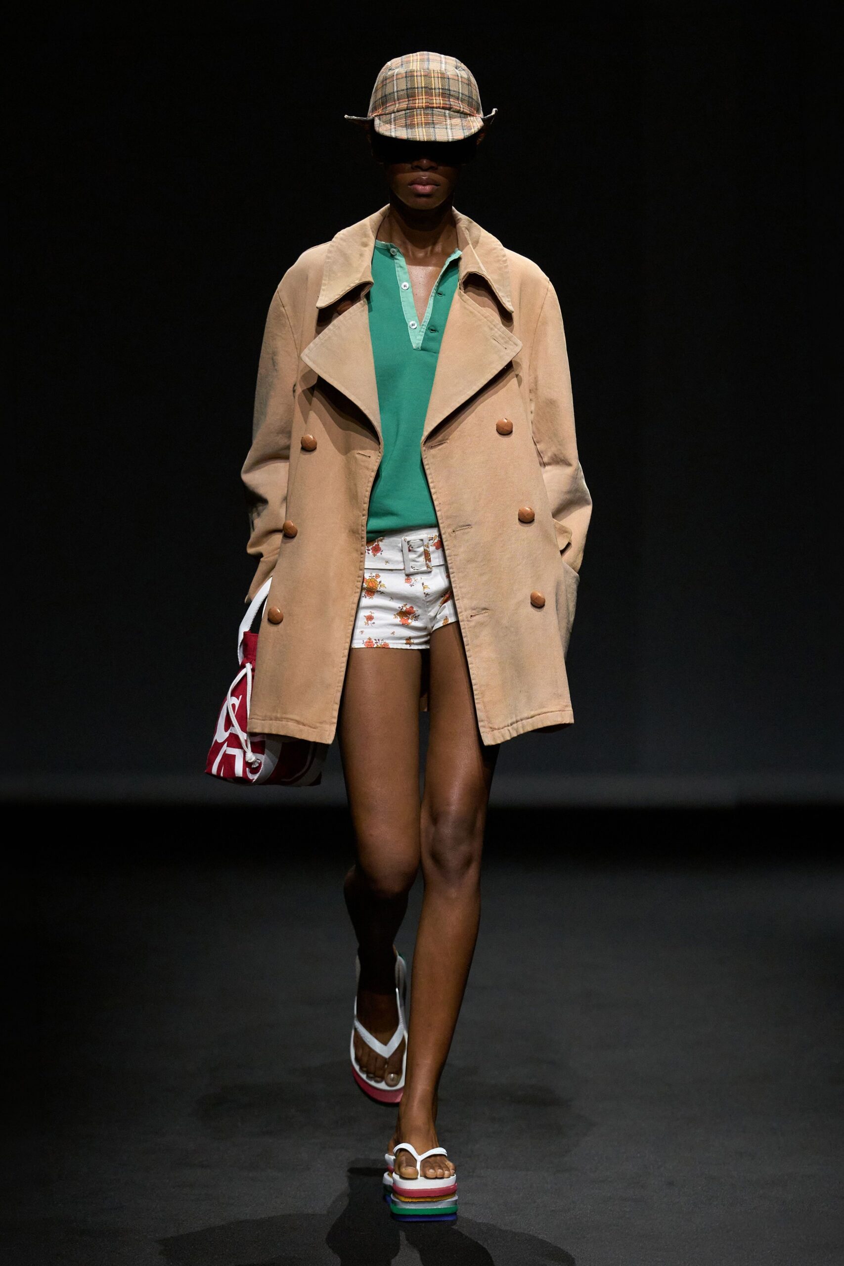 oversized beige trench coat