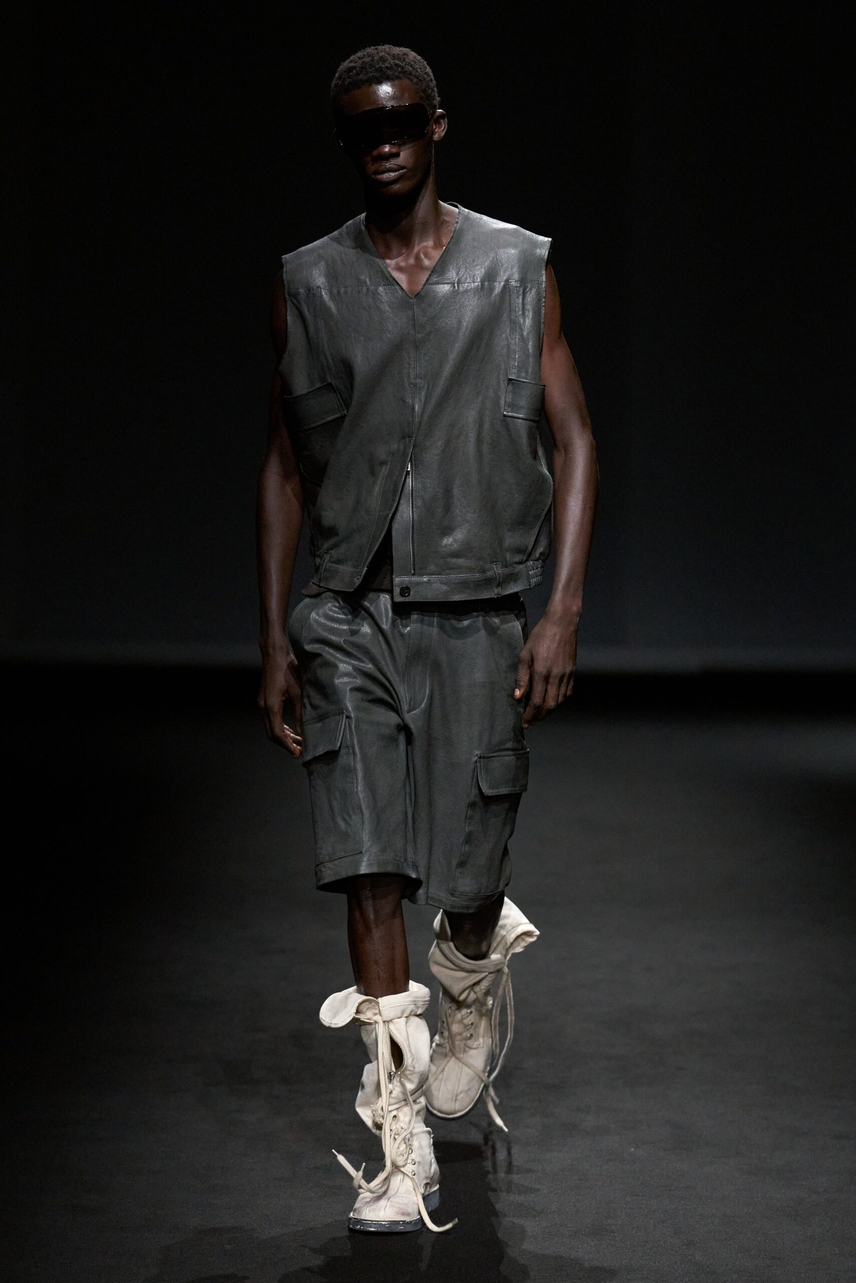 leather utility vest