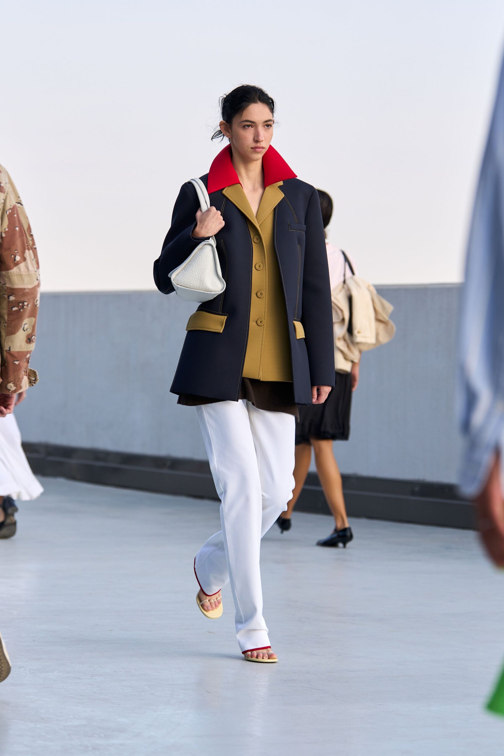 color-block tailored blazer