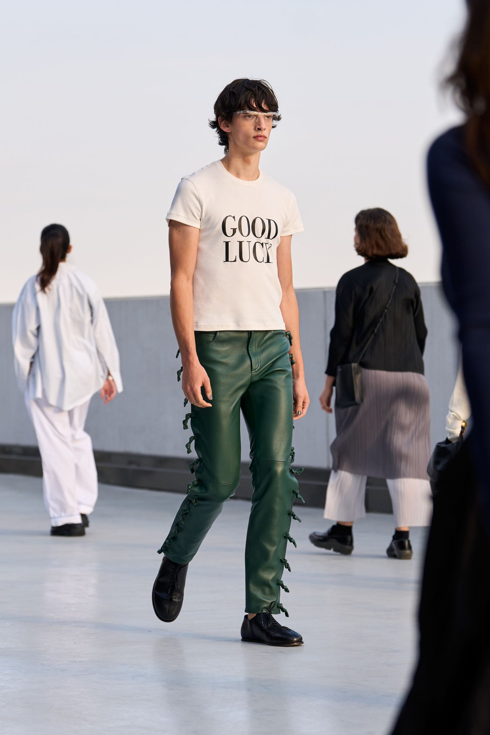GOOD LUCK slogan t-shirt