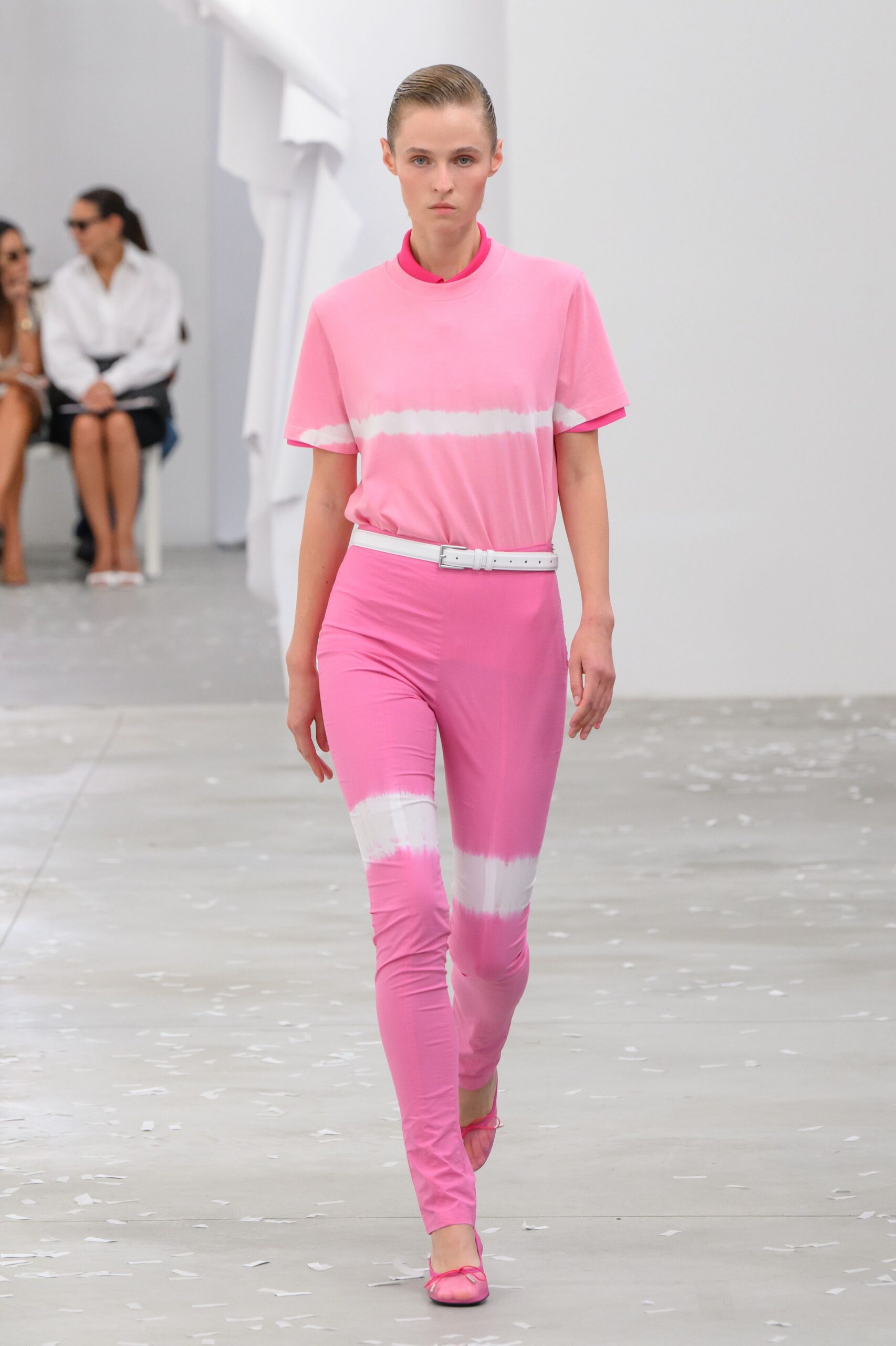 pink dip-dye stripe t-shirt